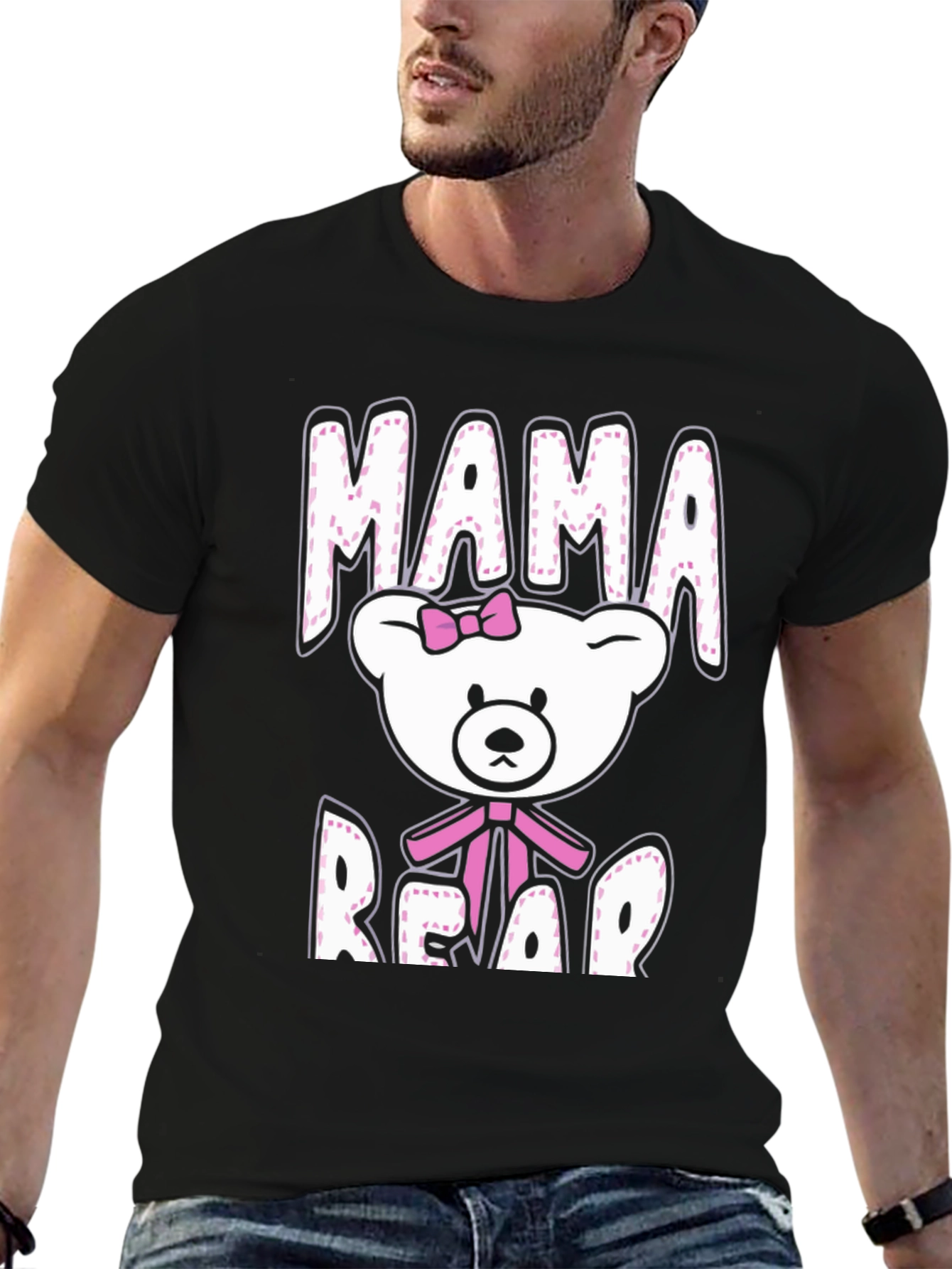 Mama Bear Graphic T-Shirt - Cute Family Tee