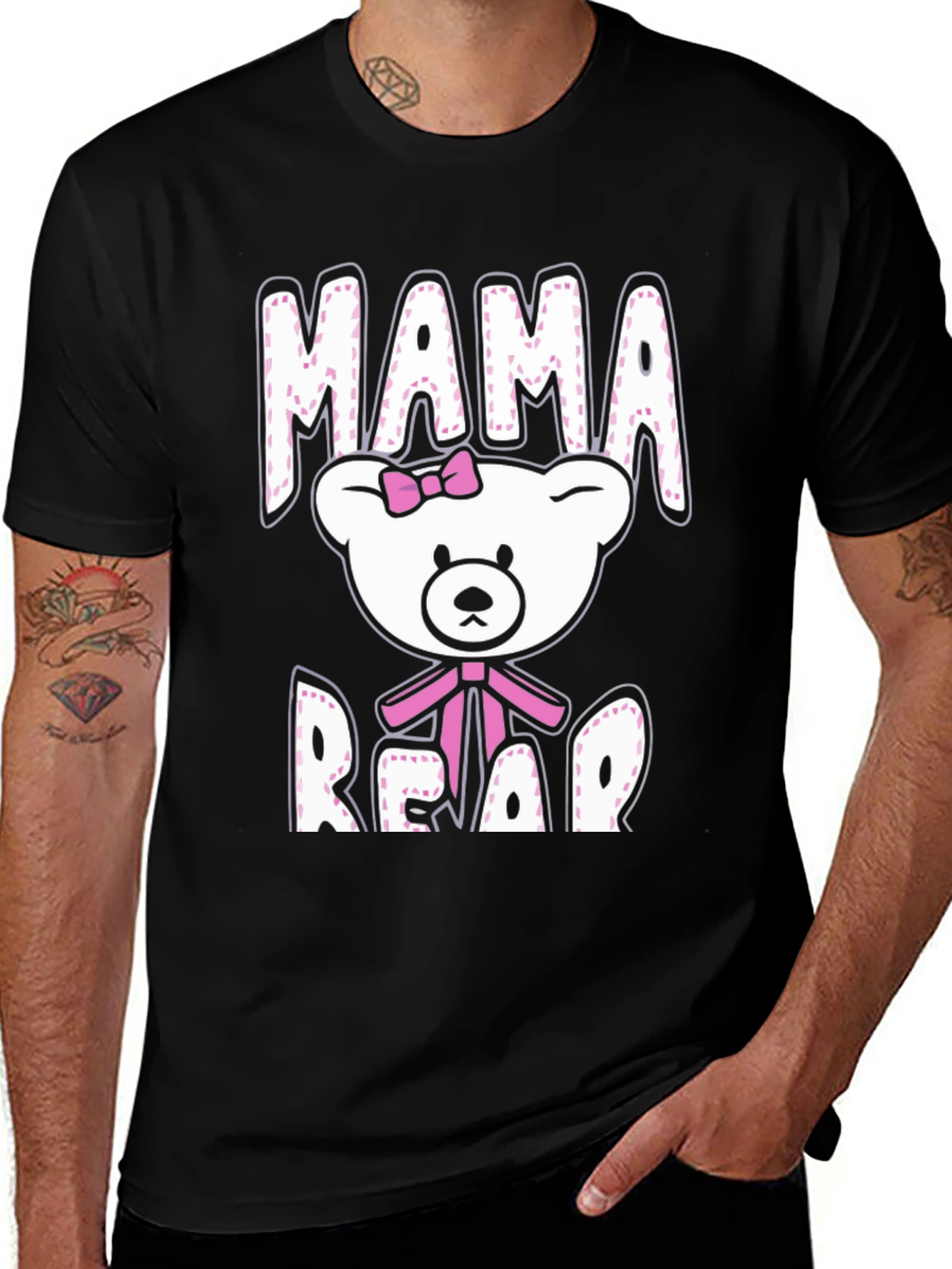 Mama Bear Graphic T-Shirt - Cute Family Tee