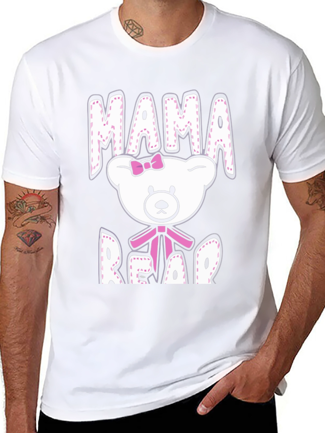 Mama Bear Graphic T-Shirt - Cute Family Tee