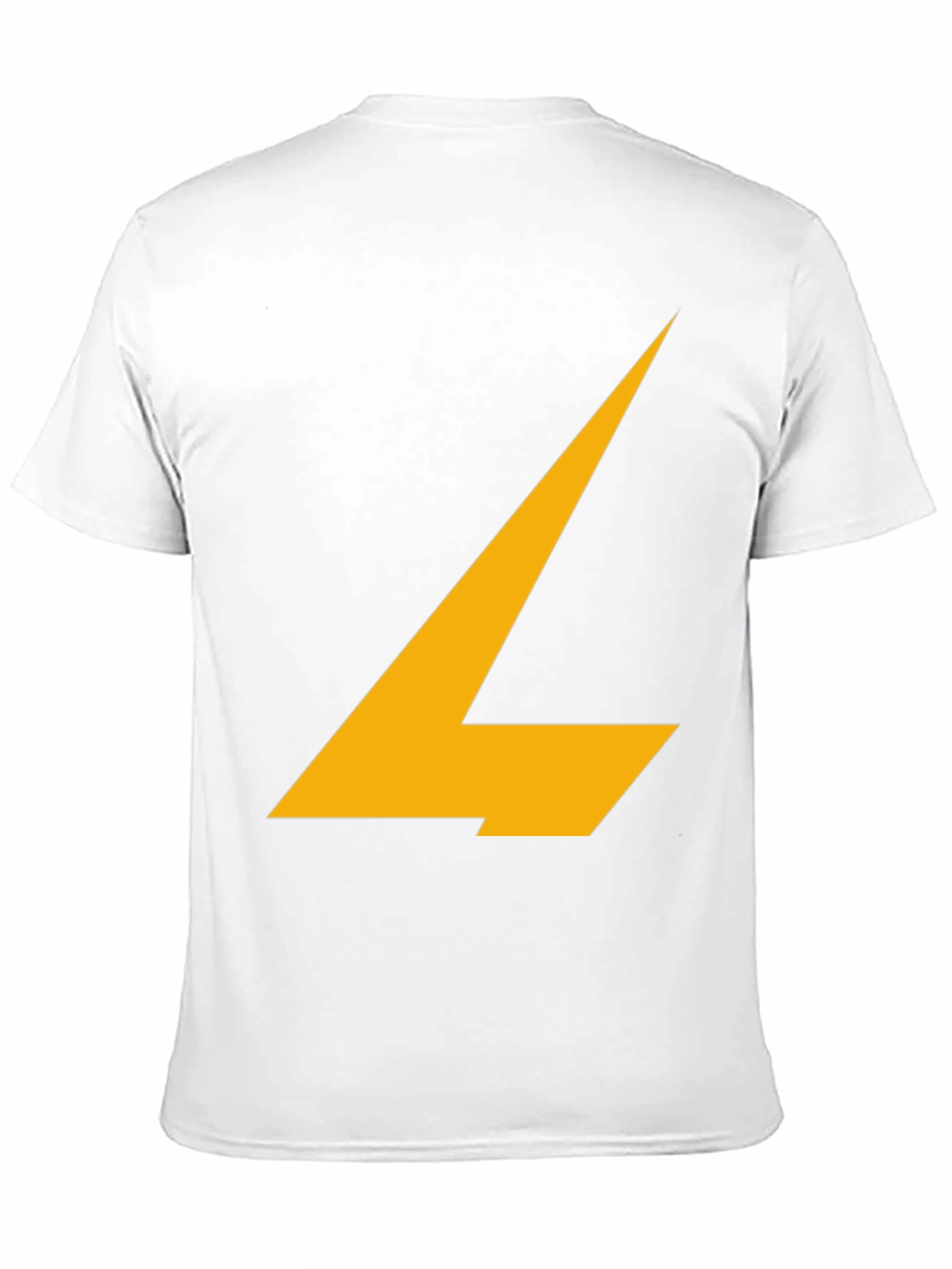 Stylish Black Tee with Abstract Yellow Design