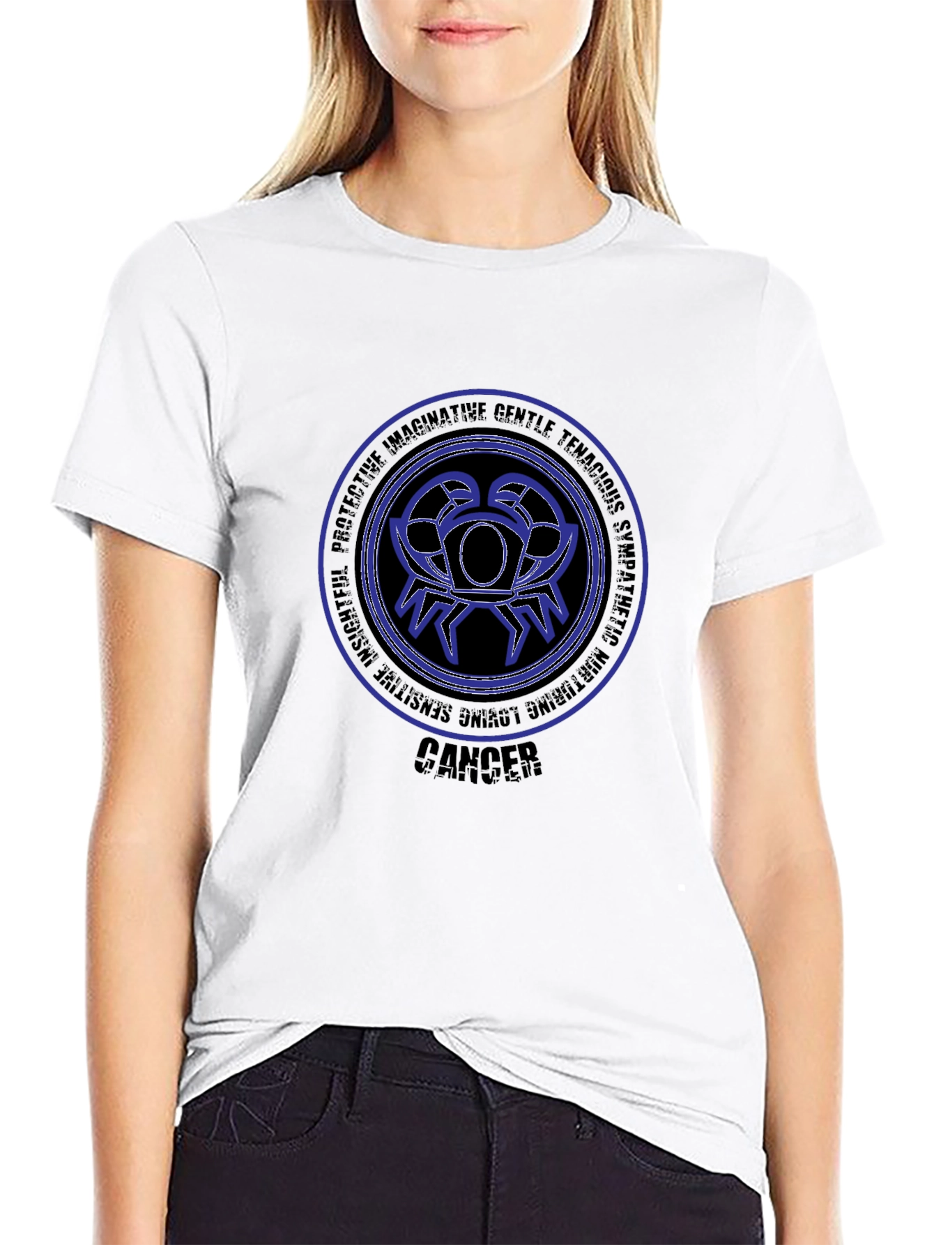 Cancer Zodiac Black T-Shirt