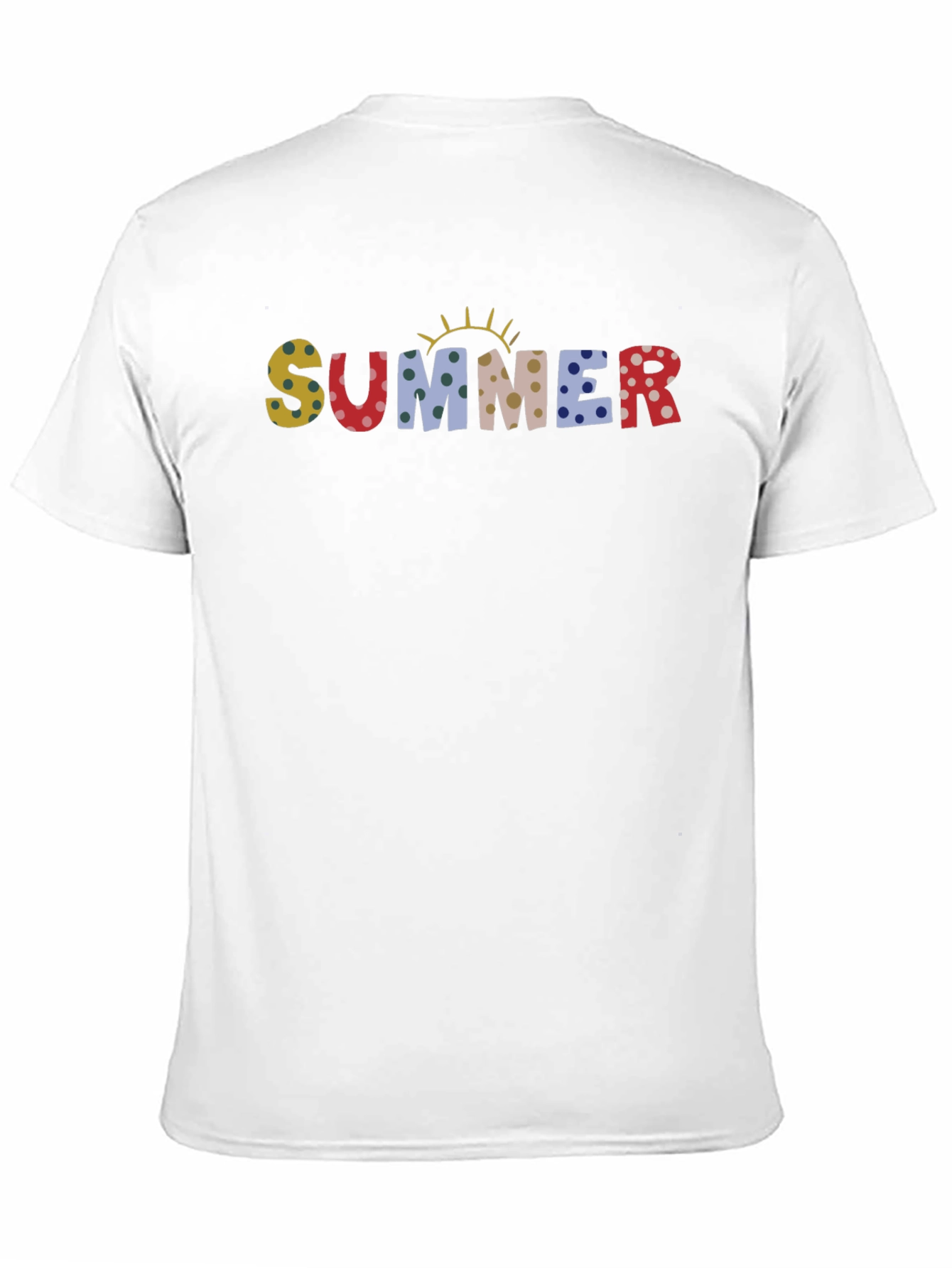 Summer Polka Dot Print Black T-Shirt