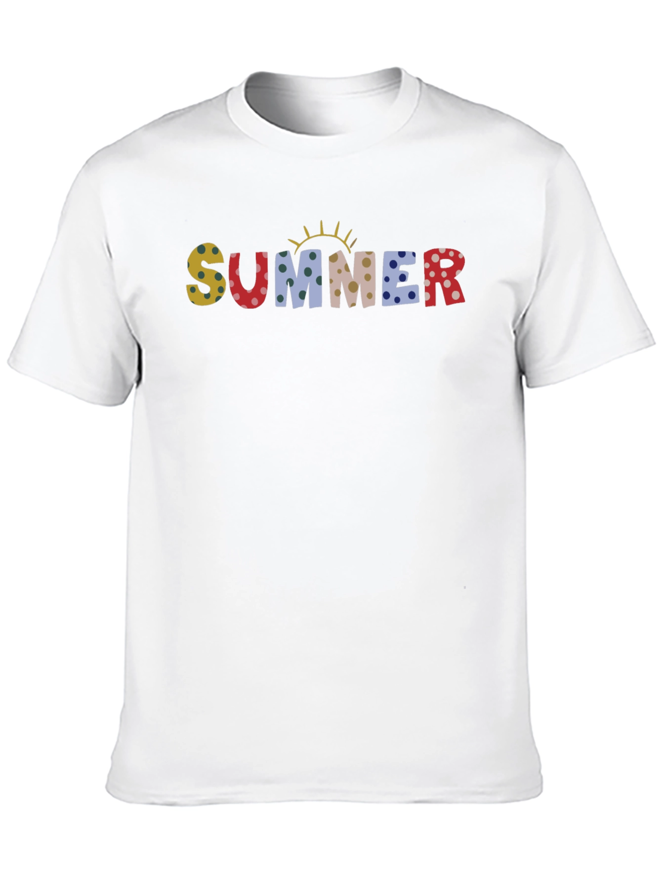Summer Polka Dot Print Black T-Shirt