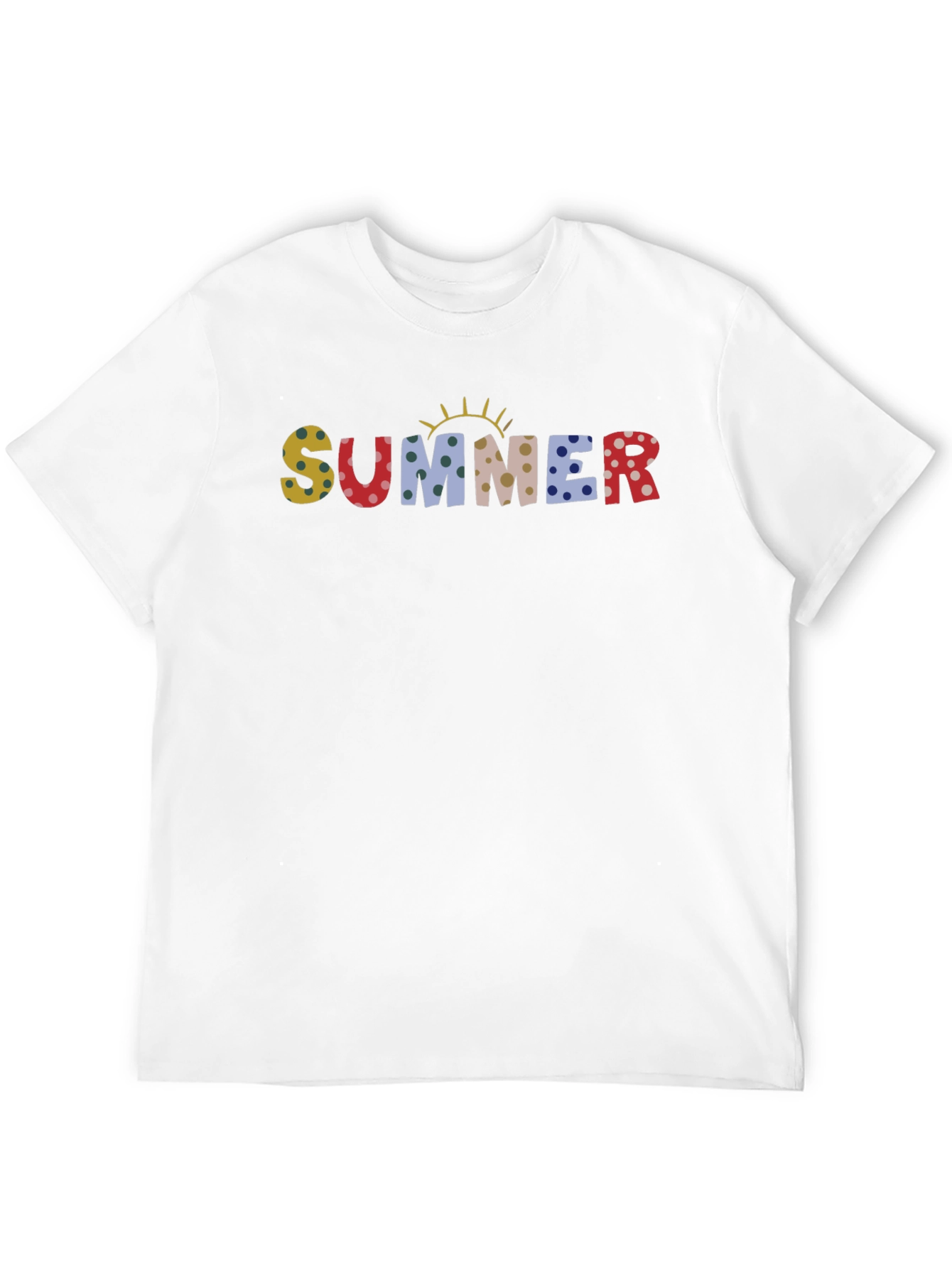 Summer Polka Dot Print Black T-Shirt