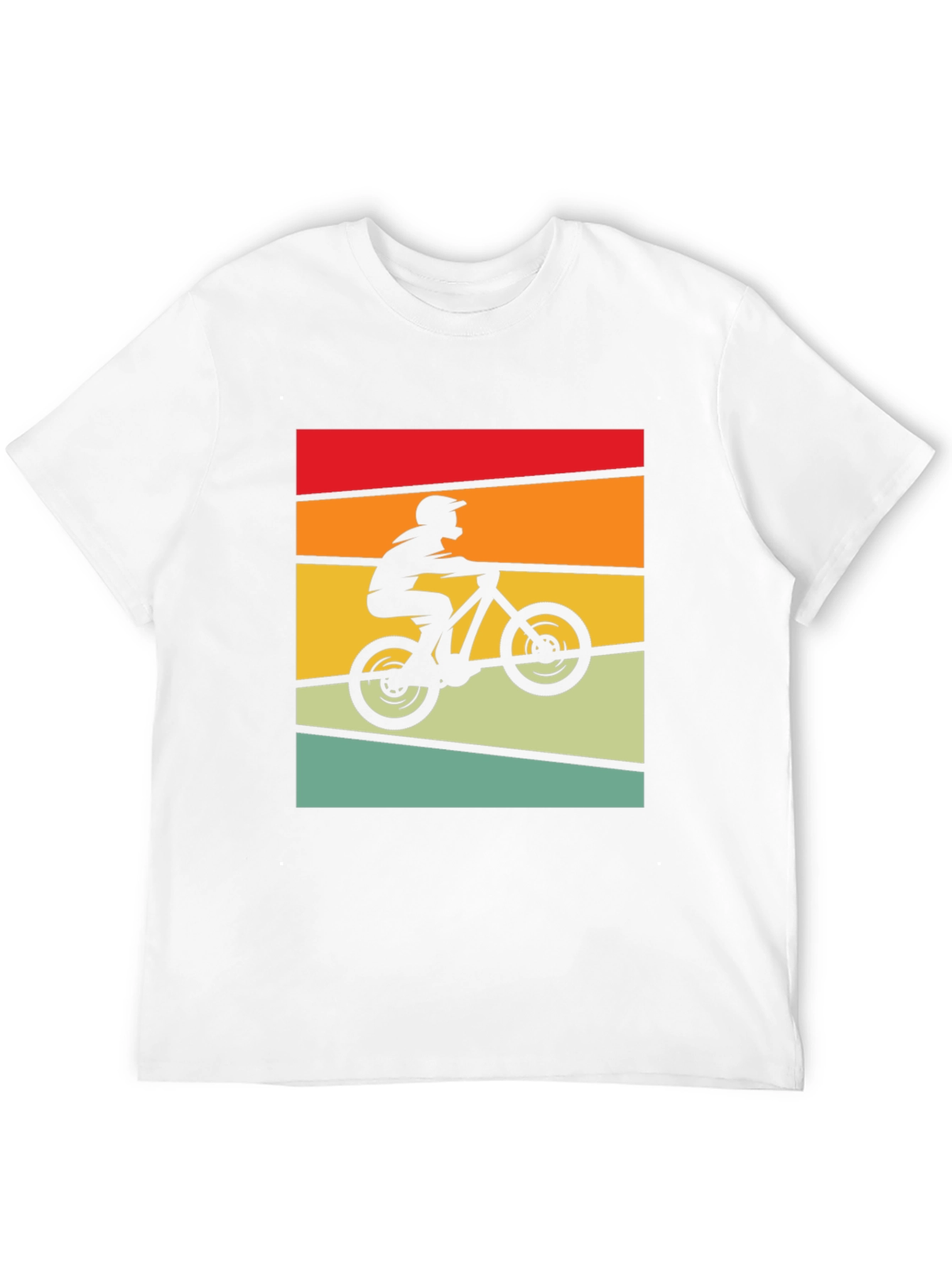 Retro Mountain Biker Tee - Black