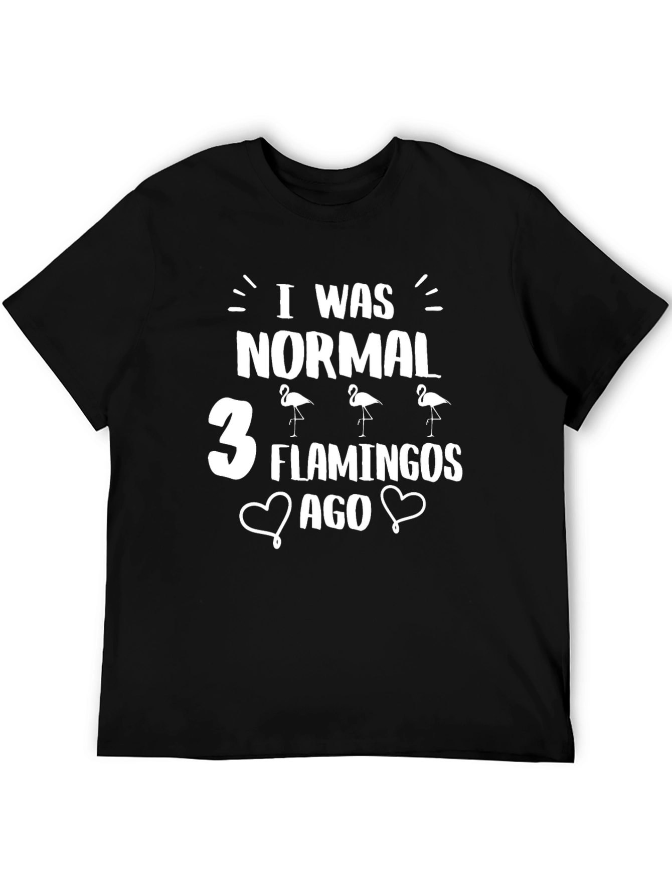Funny Flamingo Graphic T-Shirt - I Was Normal