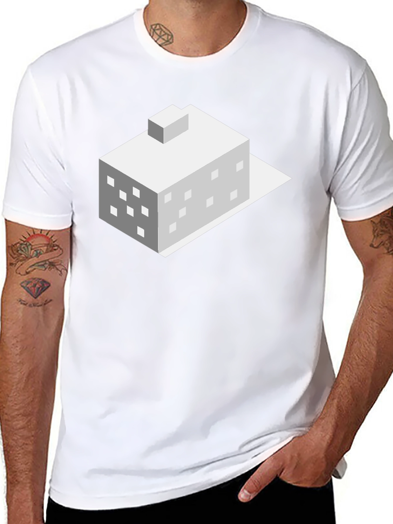 Isometric Building Graphic Tee - Cool Architect Design