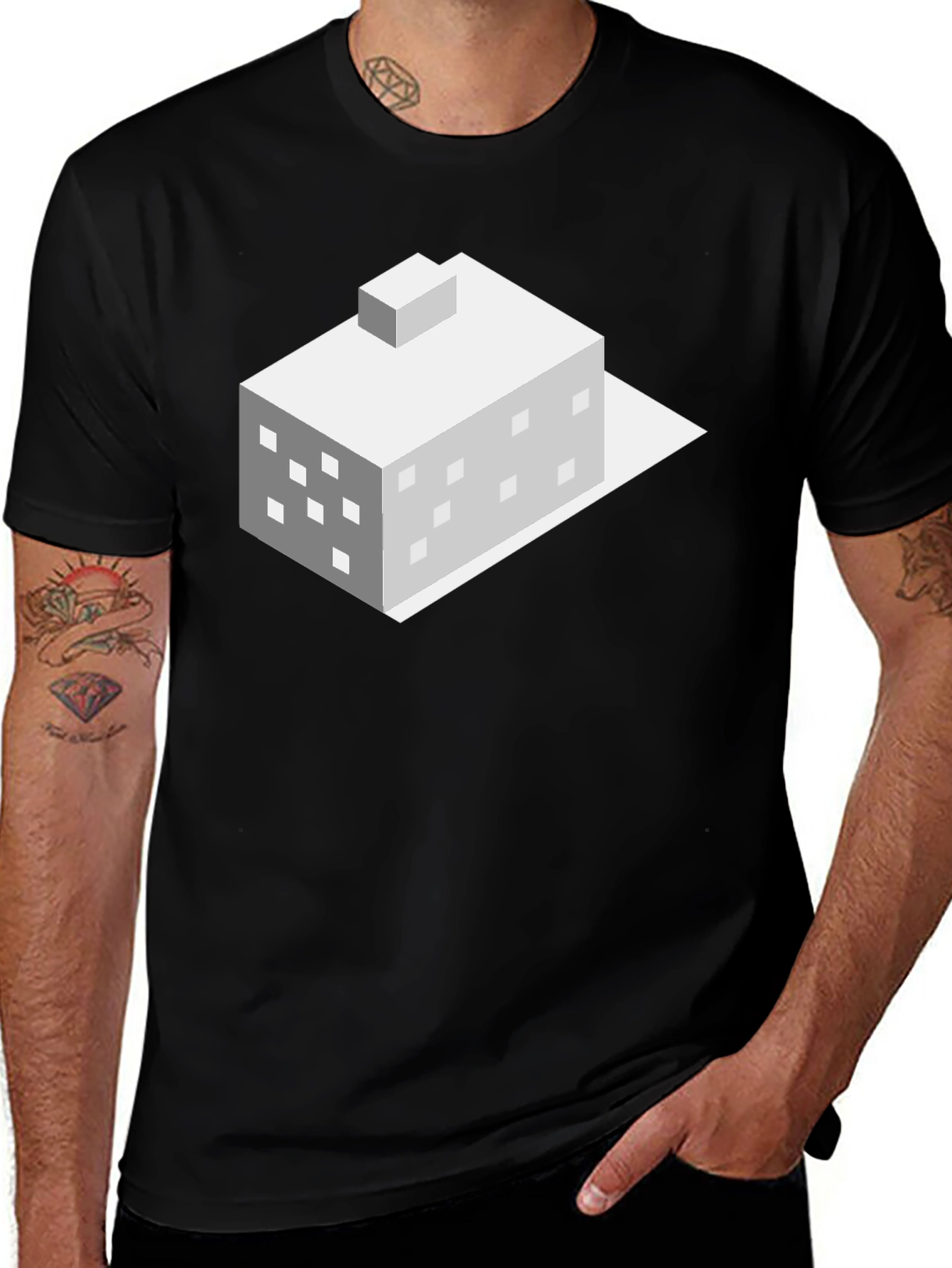 Isometric Building Graphic Tee - Cool Architect Design