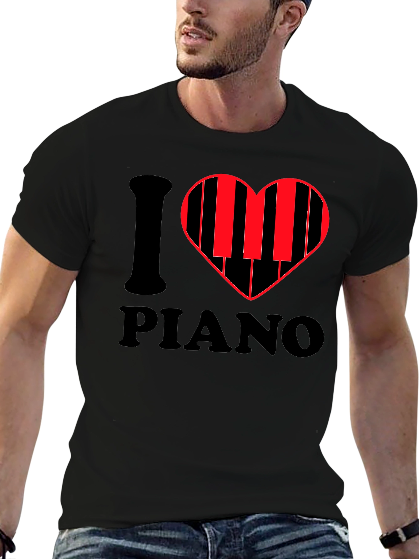 I Heart Piano T-Shirt - Music Lover Tee