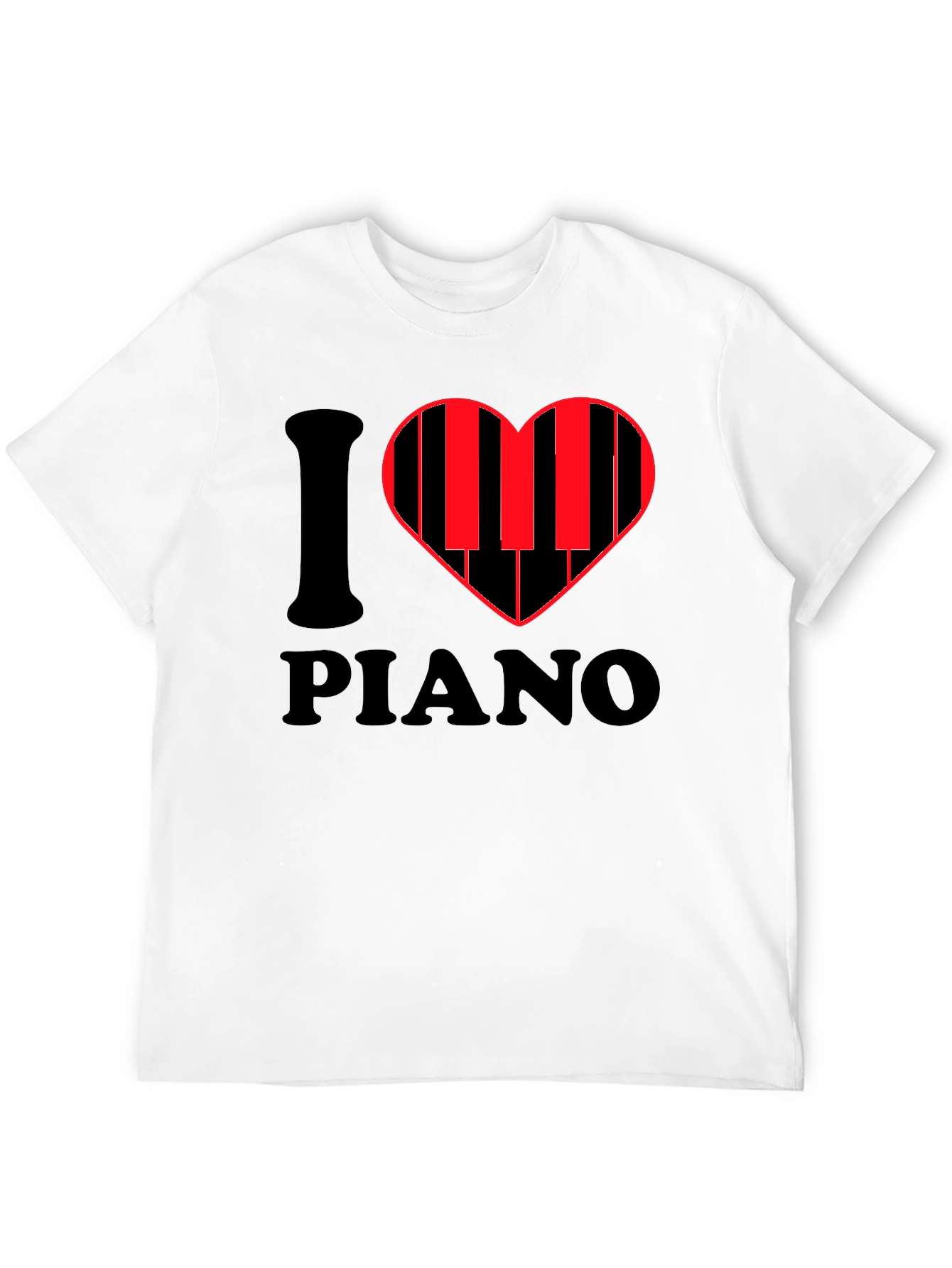 I Heart Piano T-Shirt - Music Lover Tee
