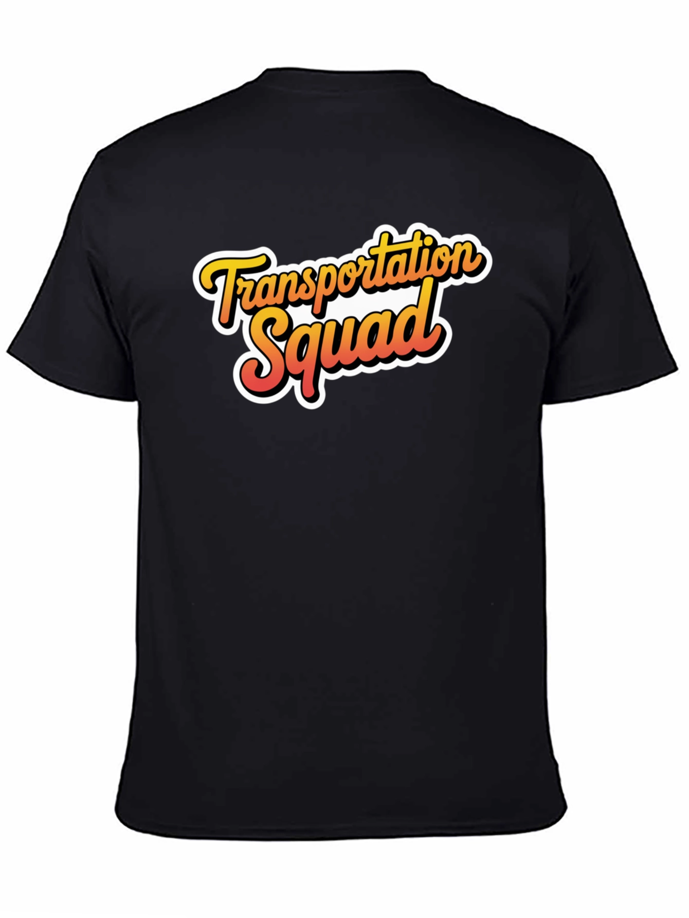 Transportation Squad Graphic Tee - Black Cotton Blend