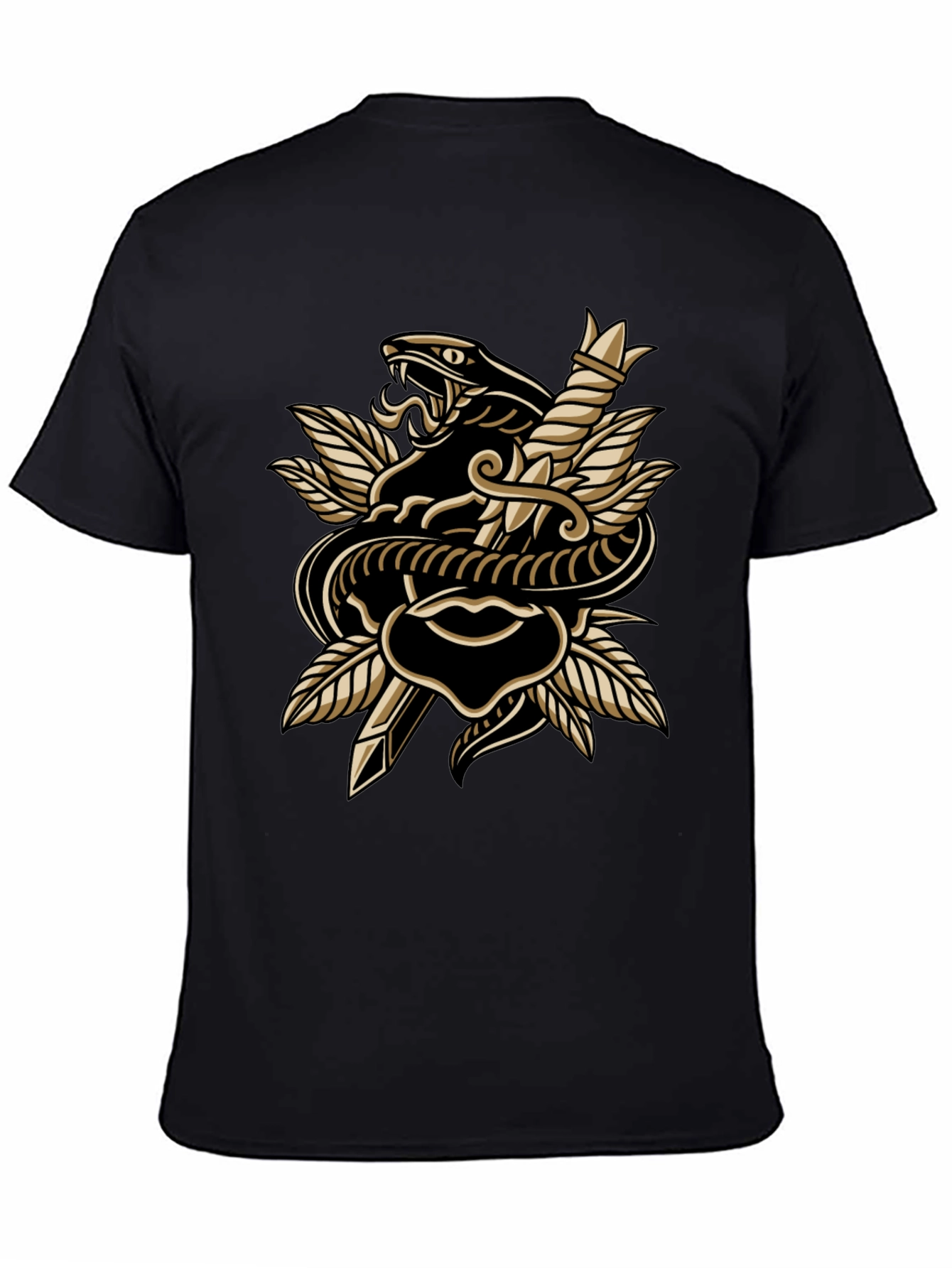 Snake & Dagger Graphic Tee - Edgy Style