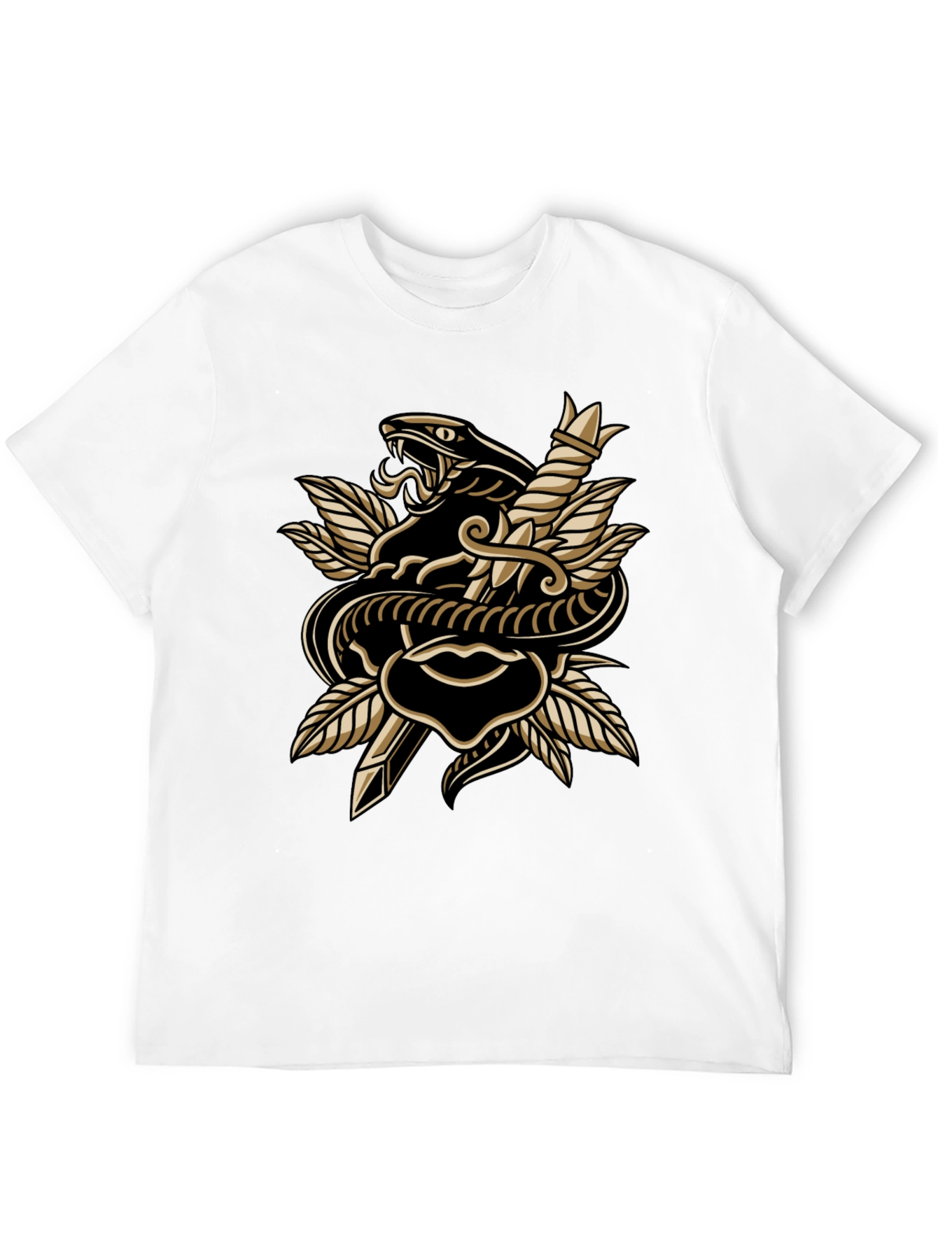 Snake & Dagger Graphic Tee - Edgy Style