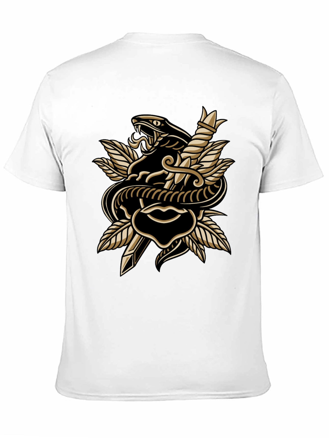Snake & Dagger Graphic Tee - Edgy Style