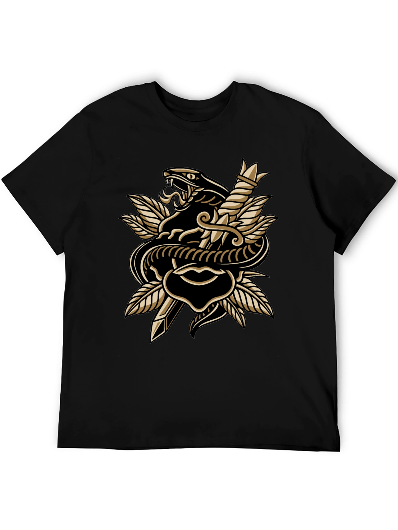 Snake & Dagger Graphic Tee - Edgy Style