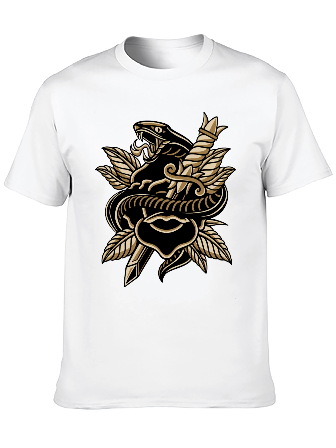Snake & Dagger Graphic Tee - Edgy Style