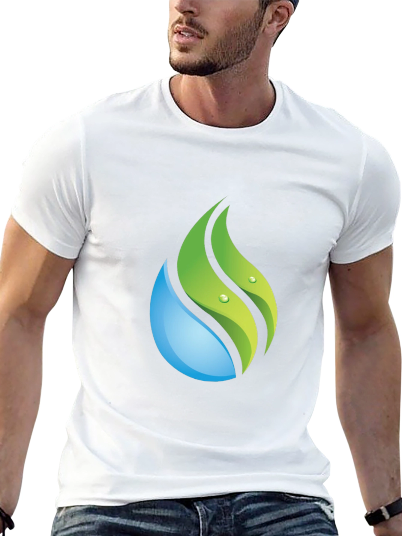 Nature Drop Graphic Tee - Soft Cotton Blend