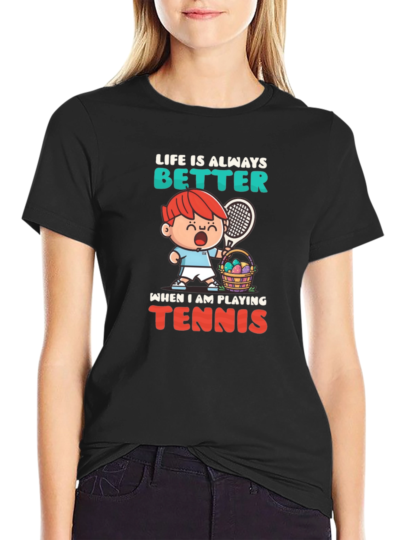 Life is Better Playing Tennis Graphic Tee