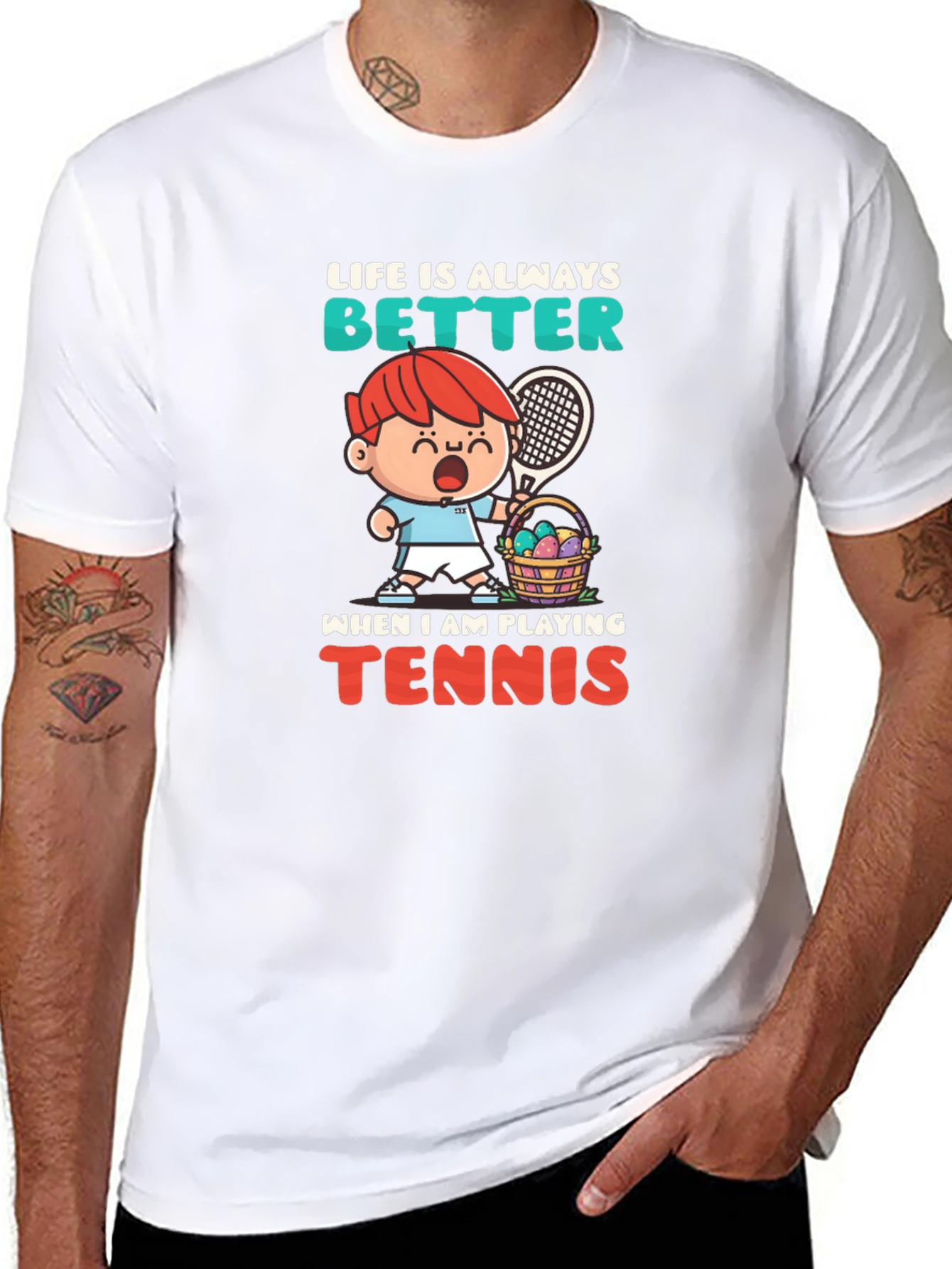 Life is Better Playing Tennis Graphic Tee