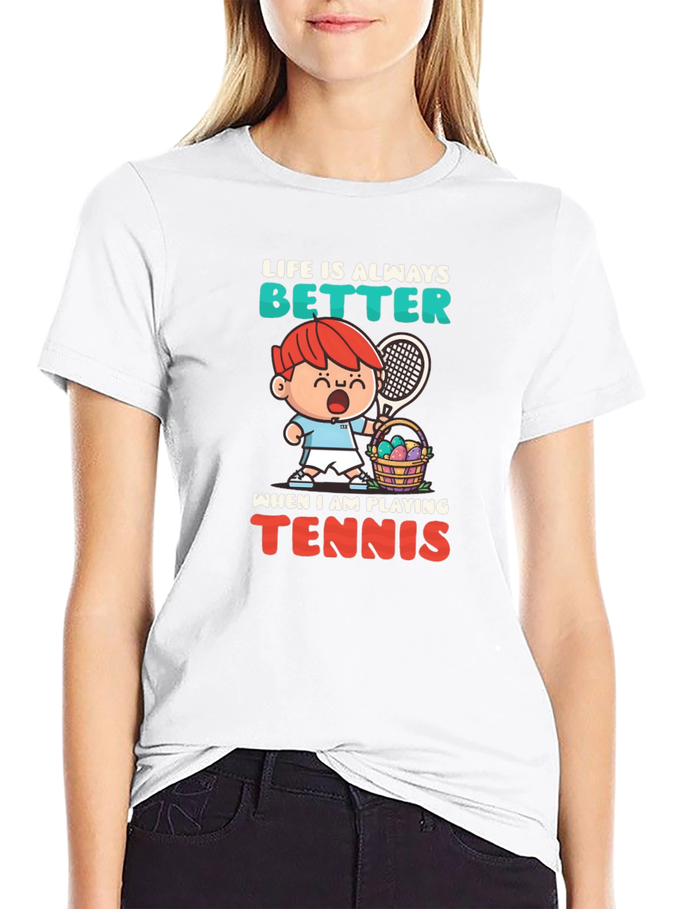 Life is Better Playing Tennis Graphic Tee
