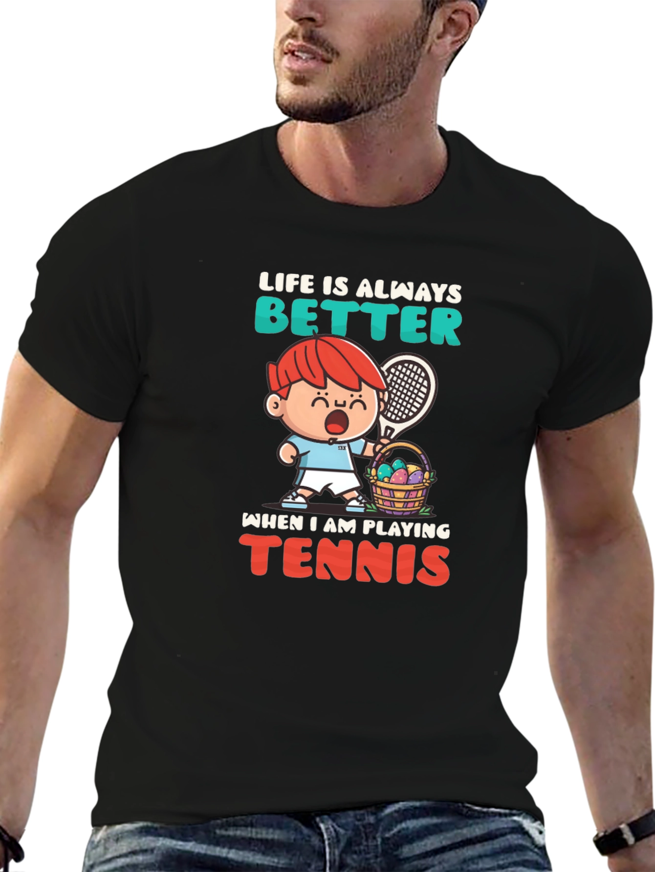 Life is Better Playing Tennis Graphic Tee