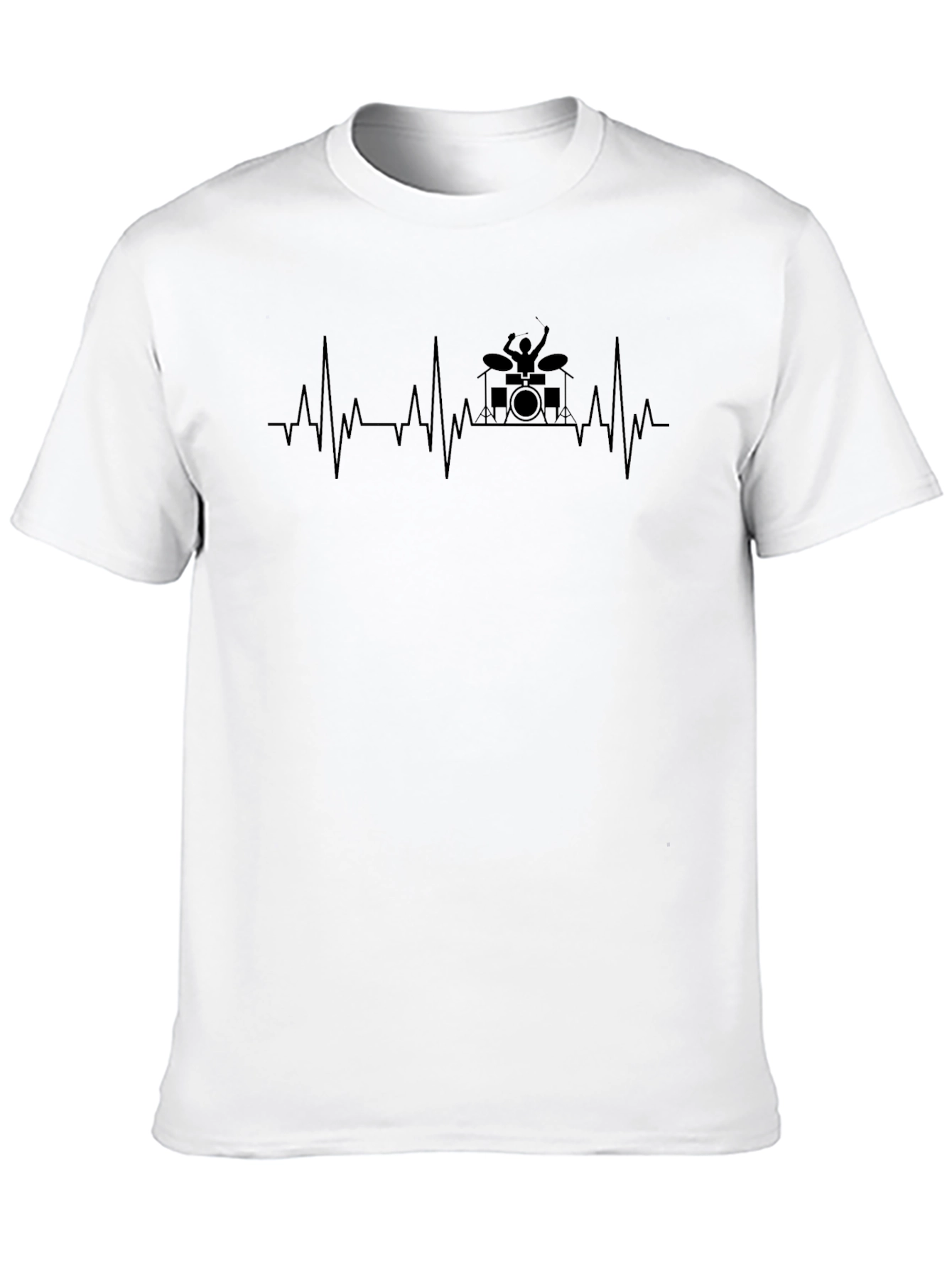 Drummer Heartbeat T-Shirt - Musician Graphic Tee