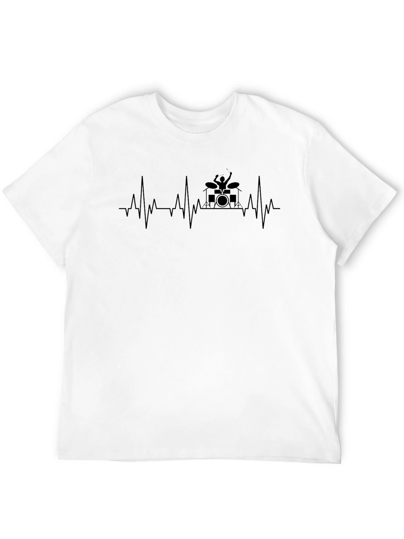 Drummer Heartbeat T-Shirt - Musician Graphic Tee