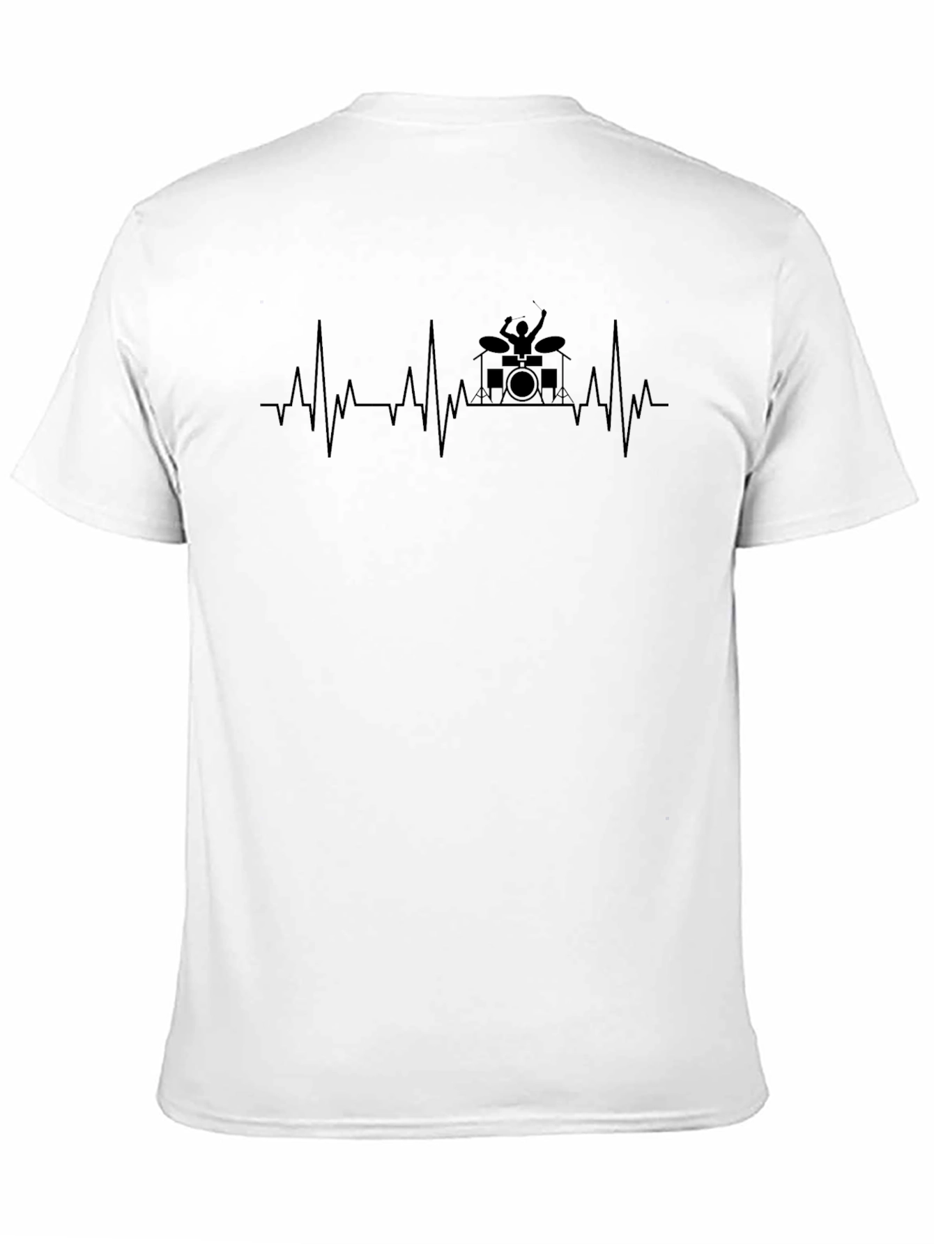 Drummer Heartbeat T-Shirt - Musician Graphic Tee