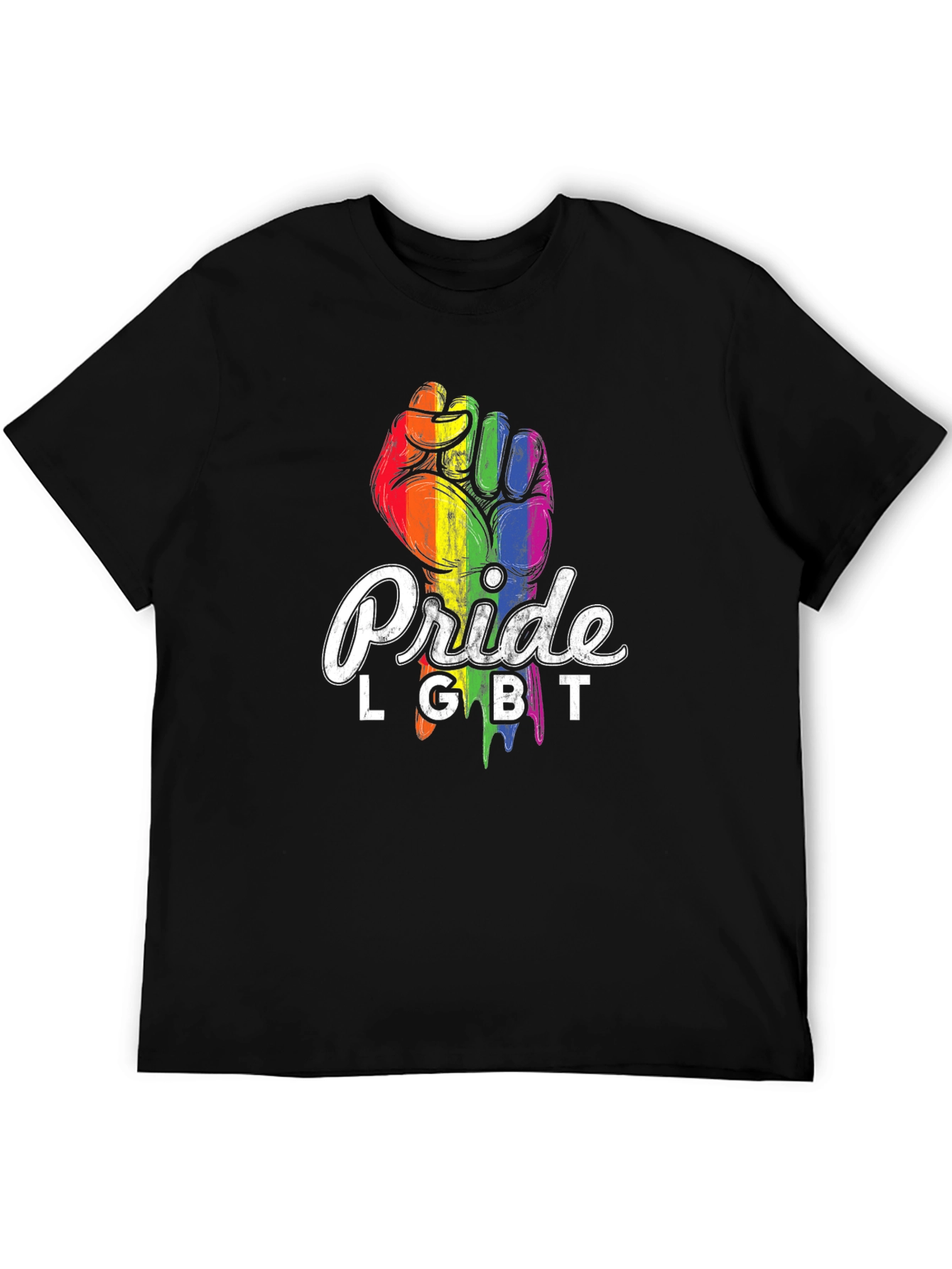 Pride LGBT Fist T-Shirt - Rainbow Graphic Tee