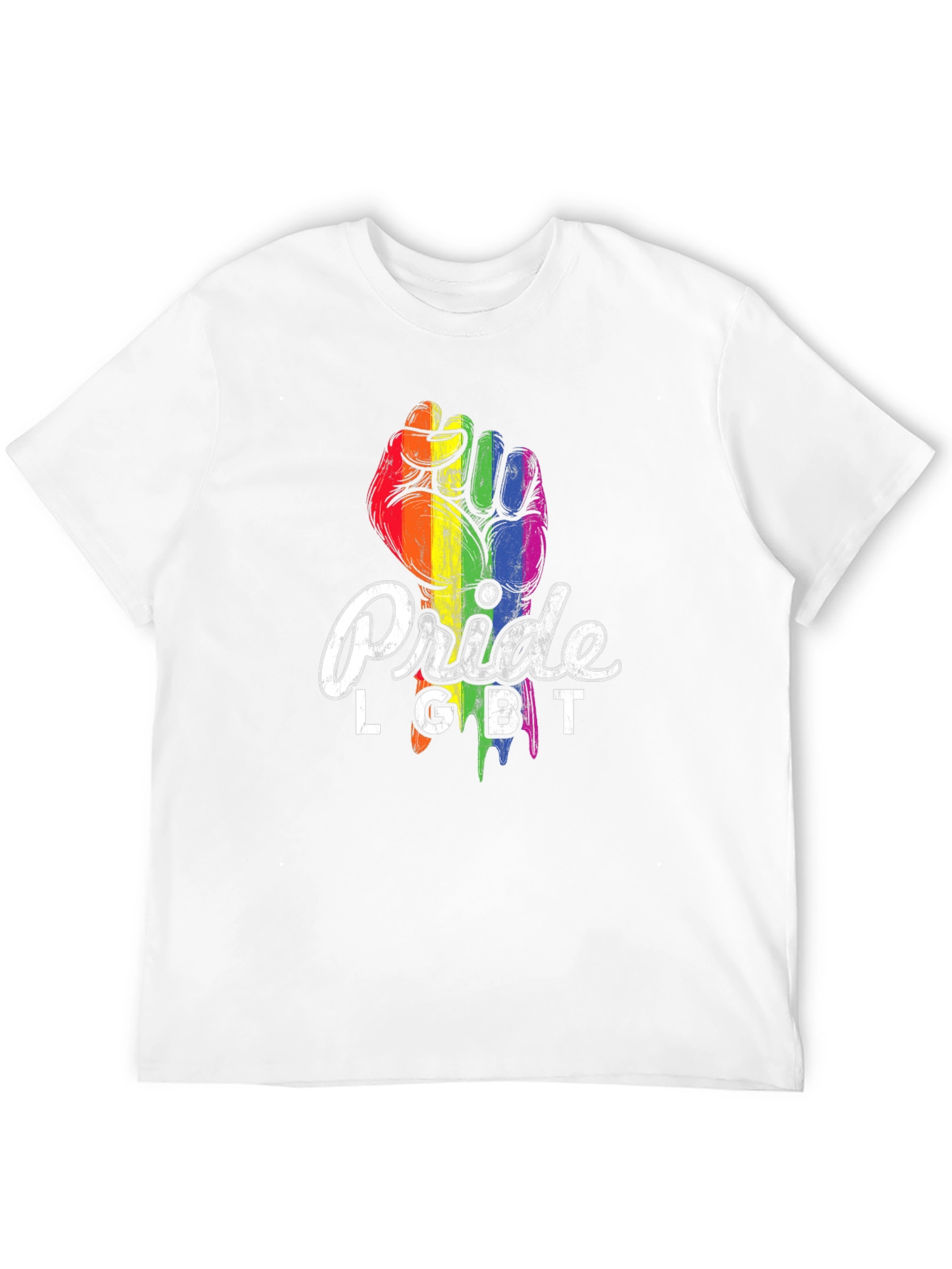 Pride LGBT Fist T-Shirt - Rainbow Graphic Tee