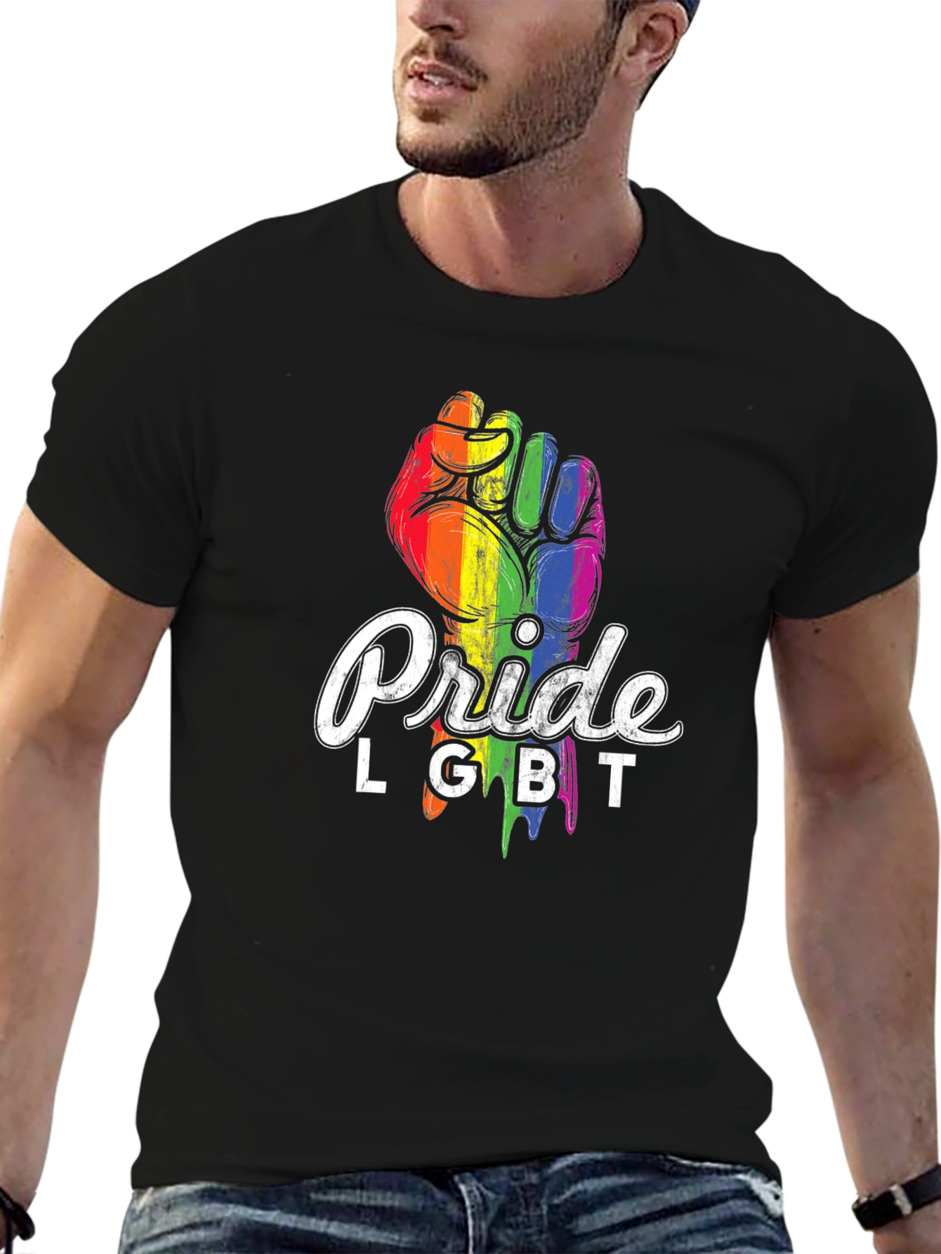 Pride LGBT Fist T-Shirt - Rainbow Graphic Tee