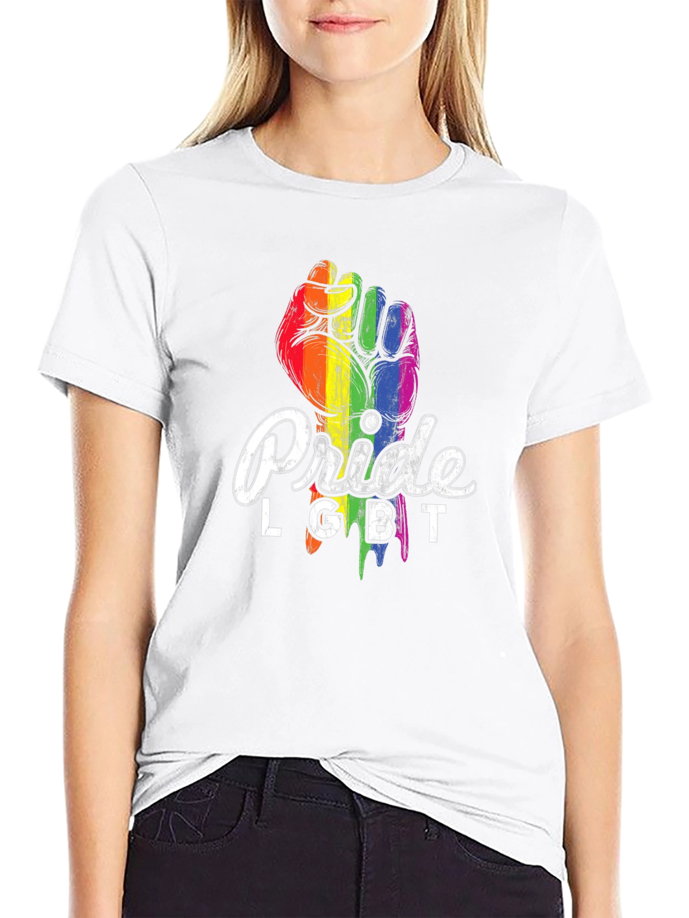Pride LGBT Fist T-Shirt - Rainbow Graphic Tee