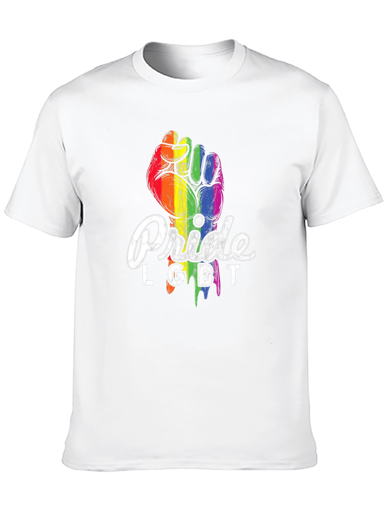 Pride LGBT Fist T-Shirt - Rainbow Graphic Tee