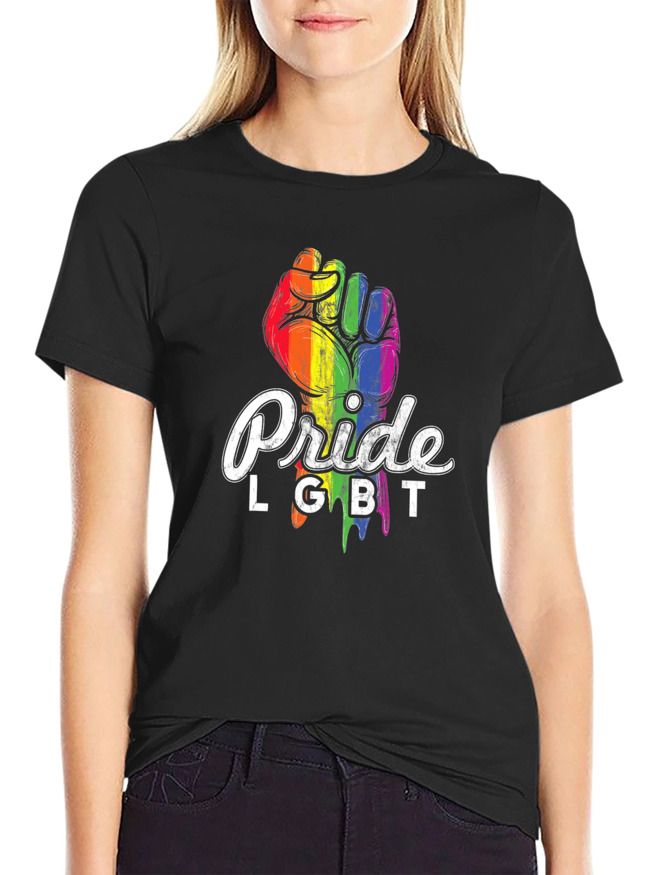 Pride LGBT Fist T-Shirt - Rainbow Graphic Tee