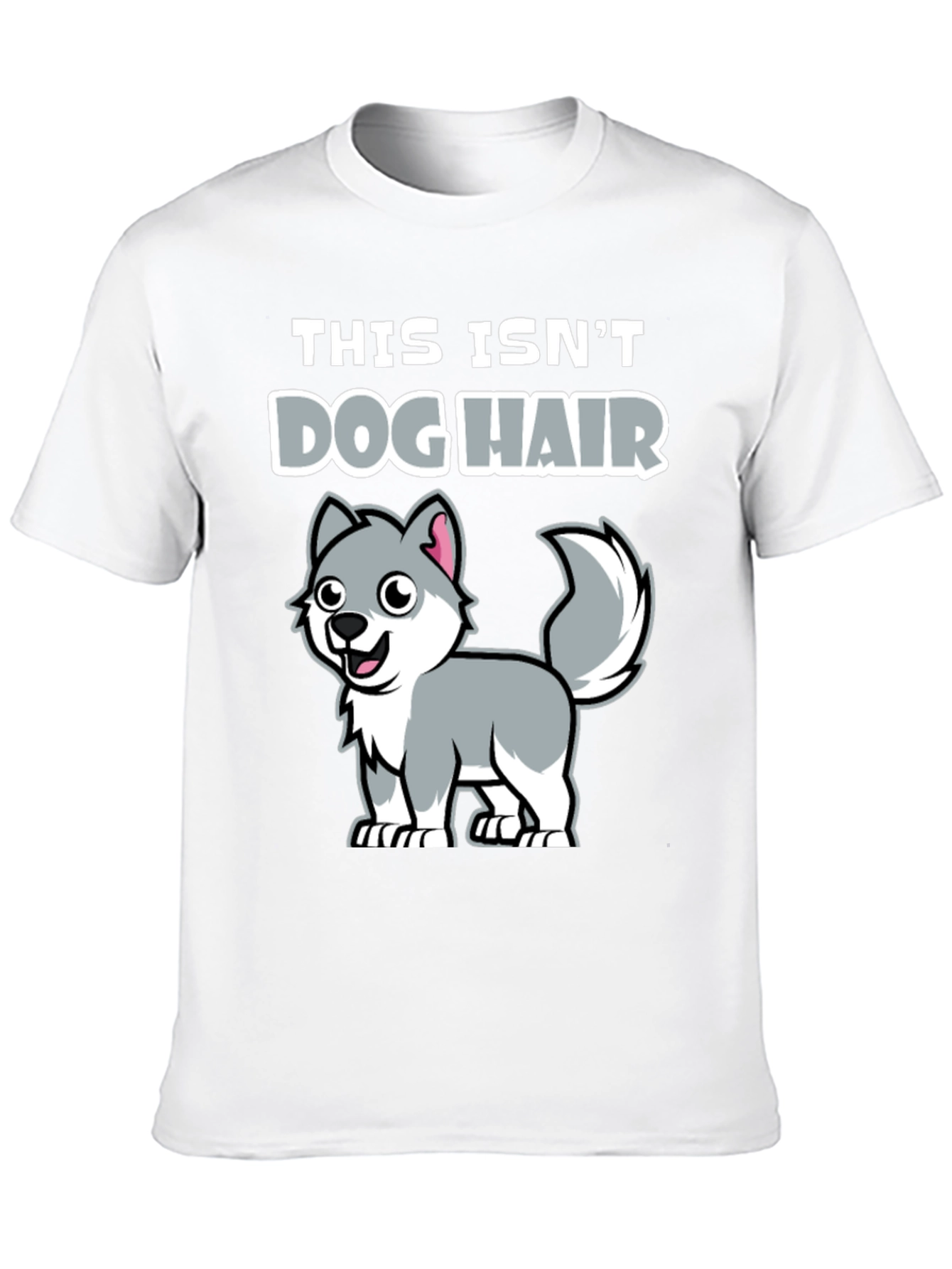 Funny Dog Hair T-Shirt - Cute Husky Design