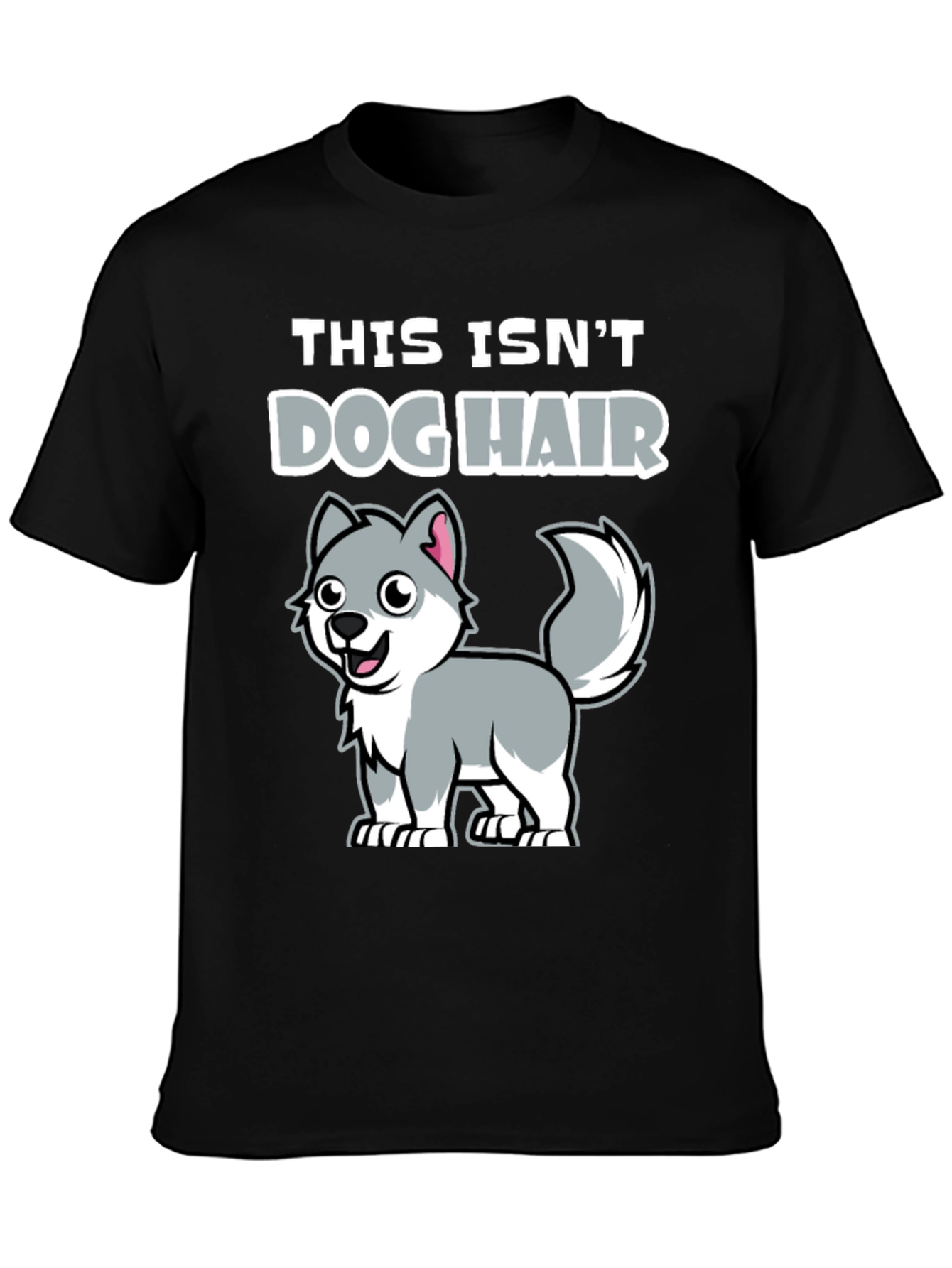 Funny Dog Hair T-Shirt - Cute Husky Design