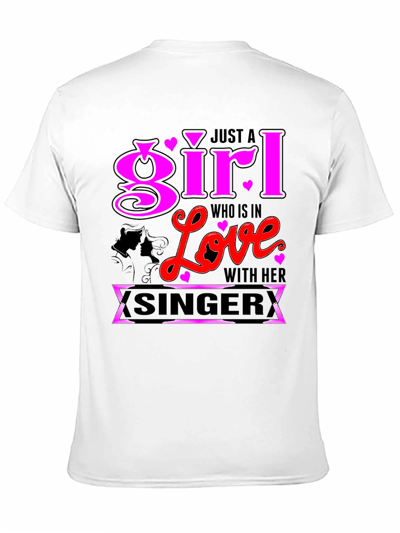 Girl in Love with Her Singer Graphic Tee