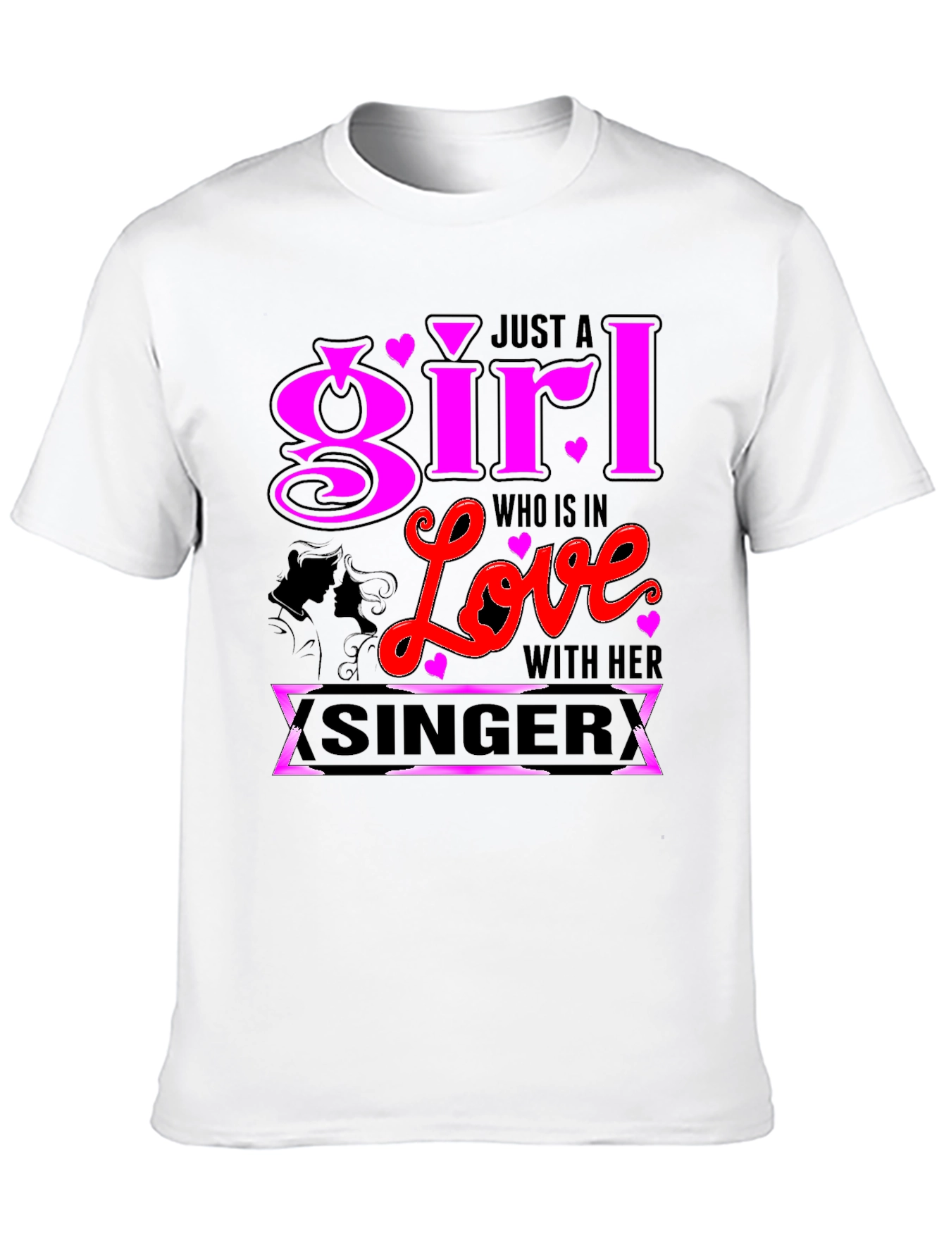 Girl in Love with Her Singer Graphic Tee
