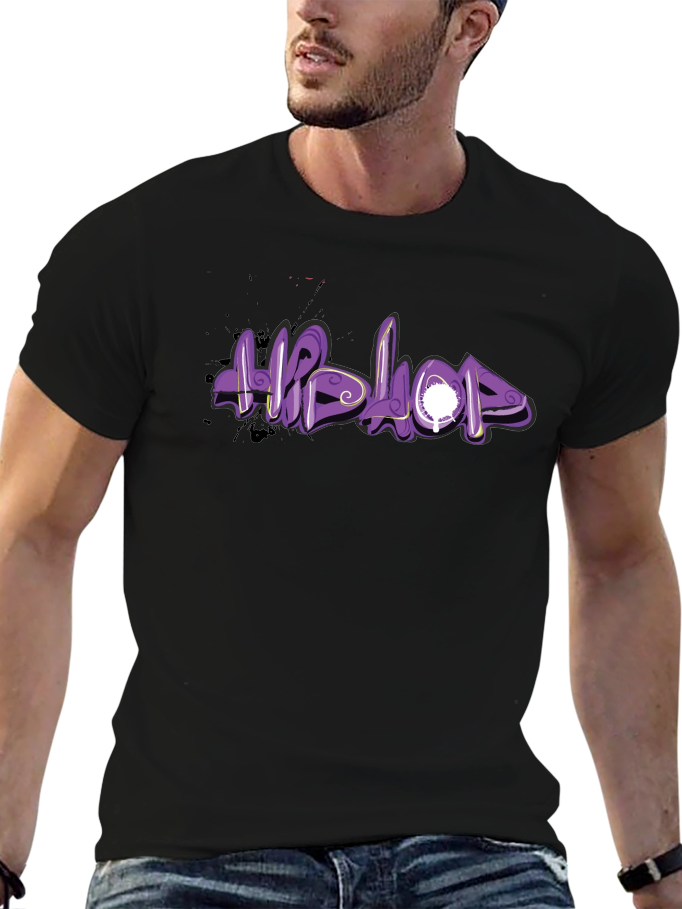 Hip Hop Graphic Black T-Shirt