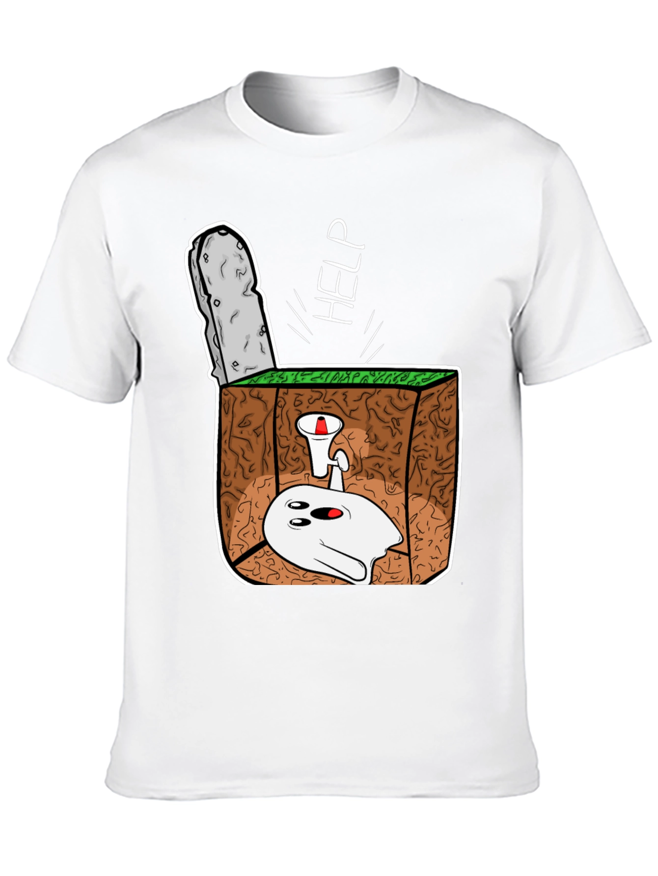 Cartoon Ghost Buried Alive T-Shirt