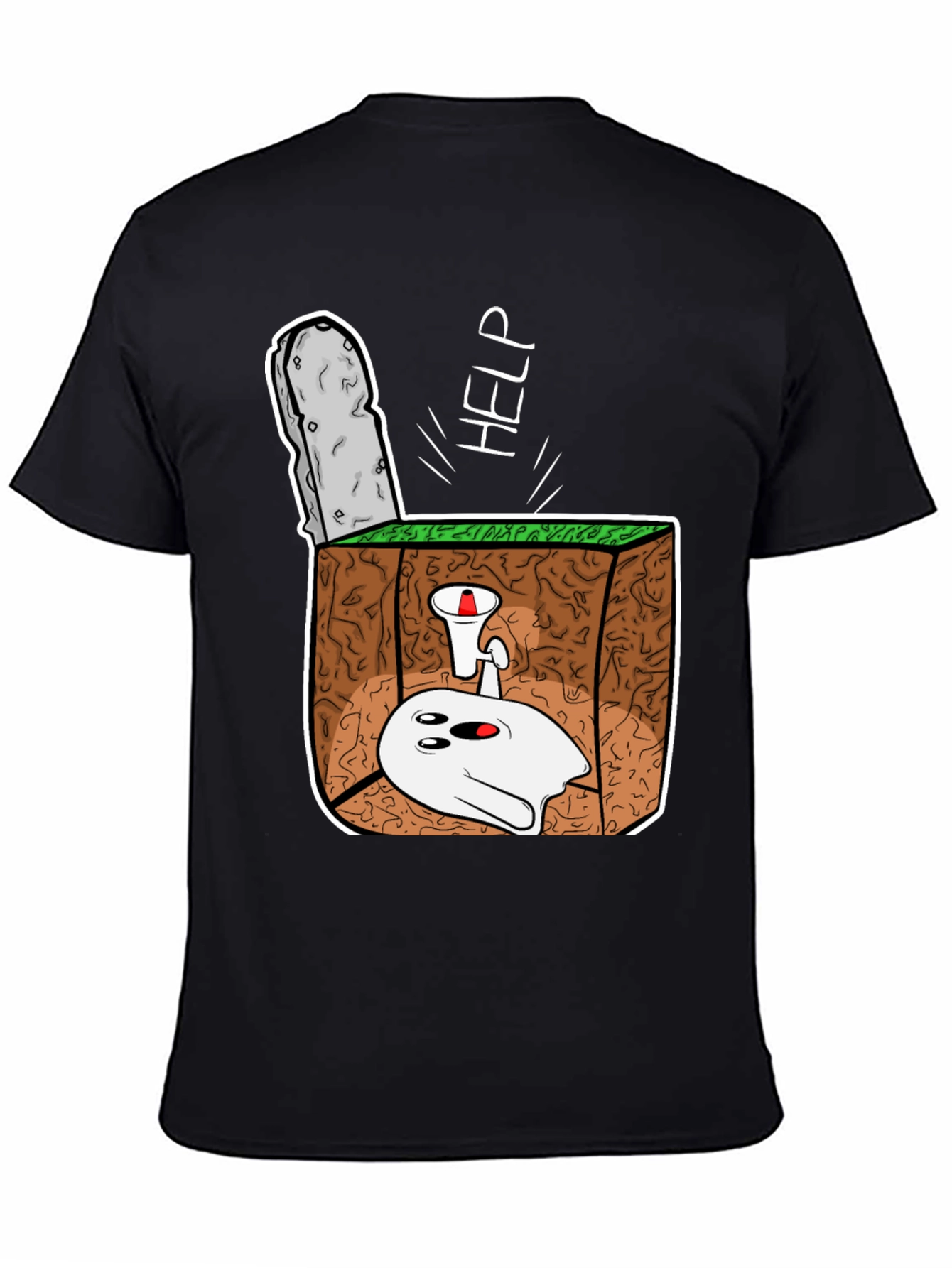 Cartoon Ghost Buried Alive T-Shirt