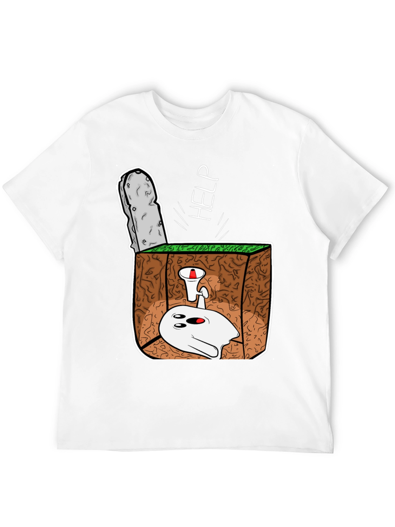 Cartoon Ghost Buried Alive T-Shirt