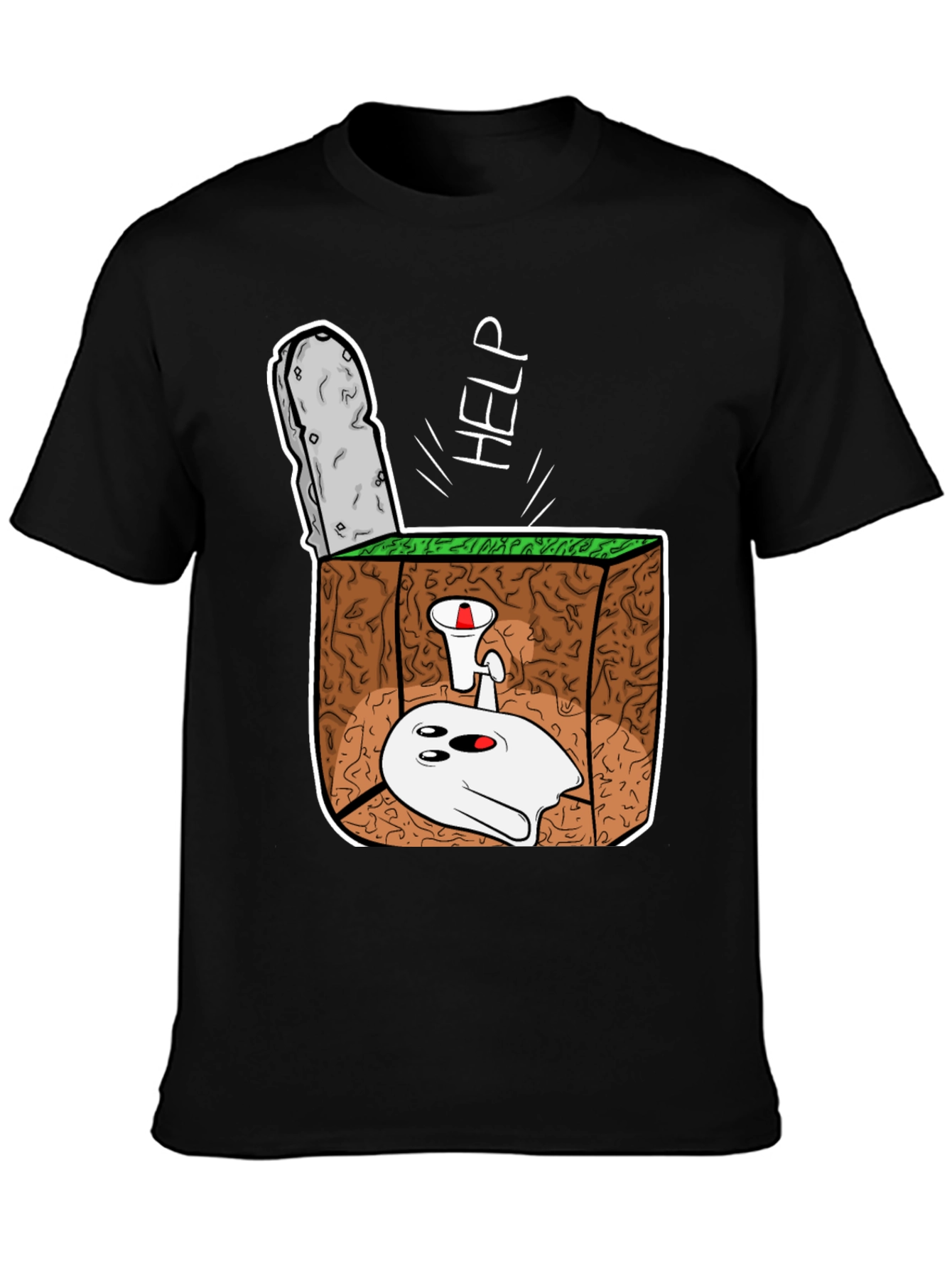 Cartoon Ghost Buried Alive T-Shirt