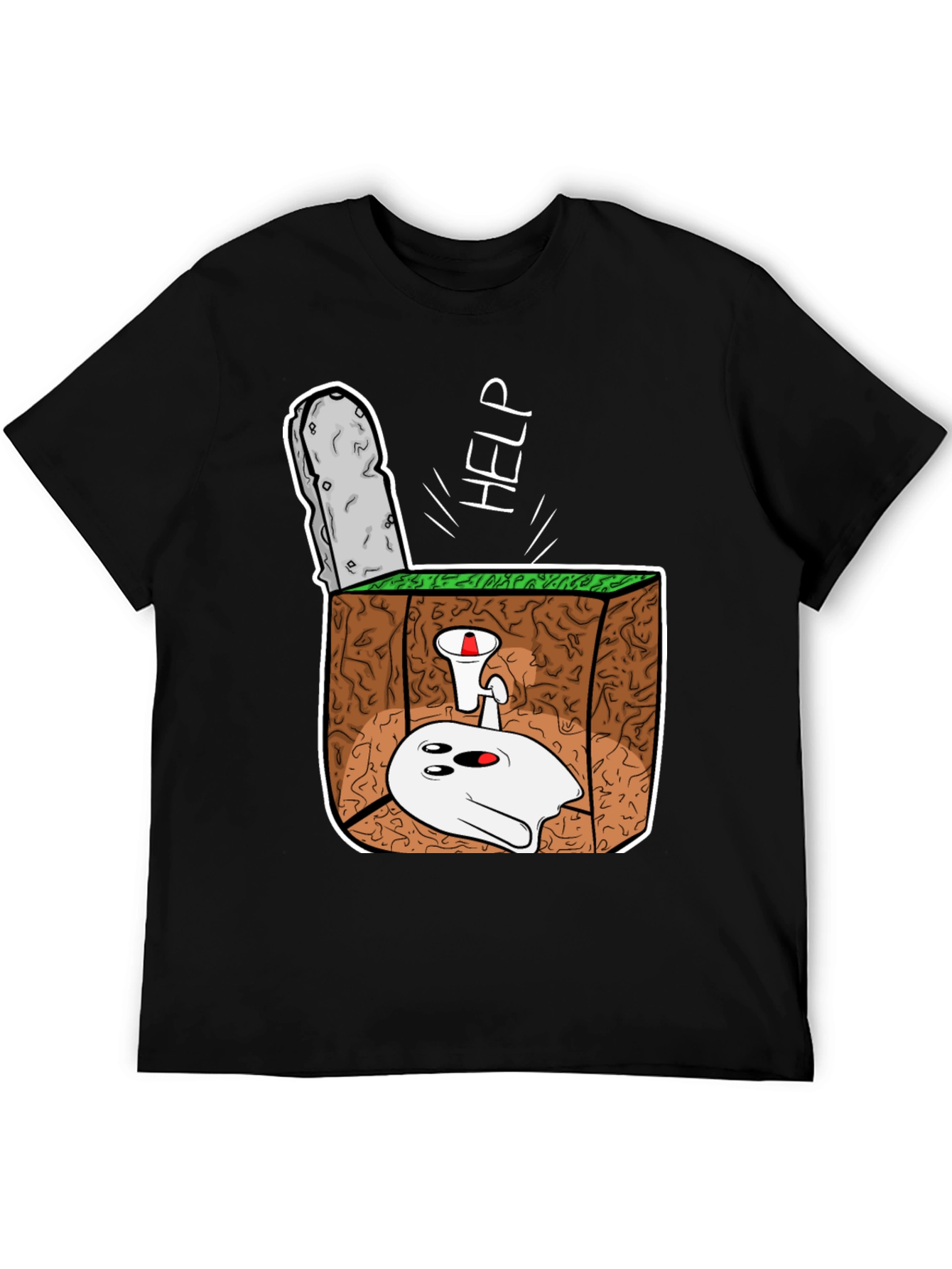 Cartoon Ghost Buried Alive T-Shirt