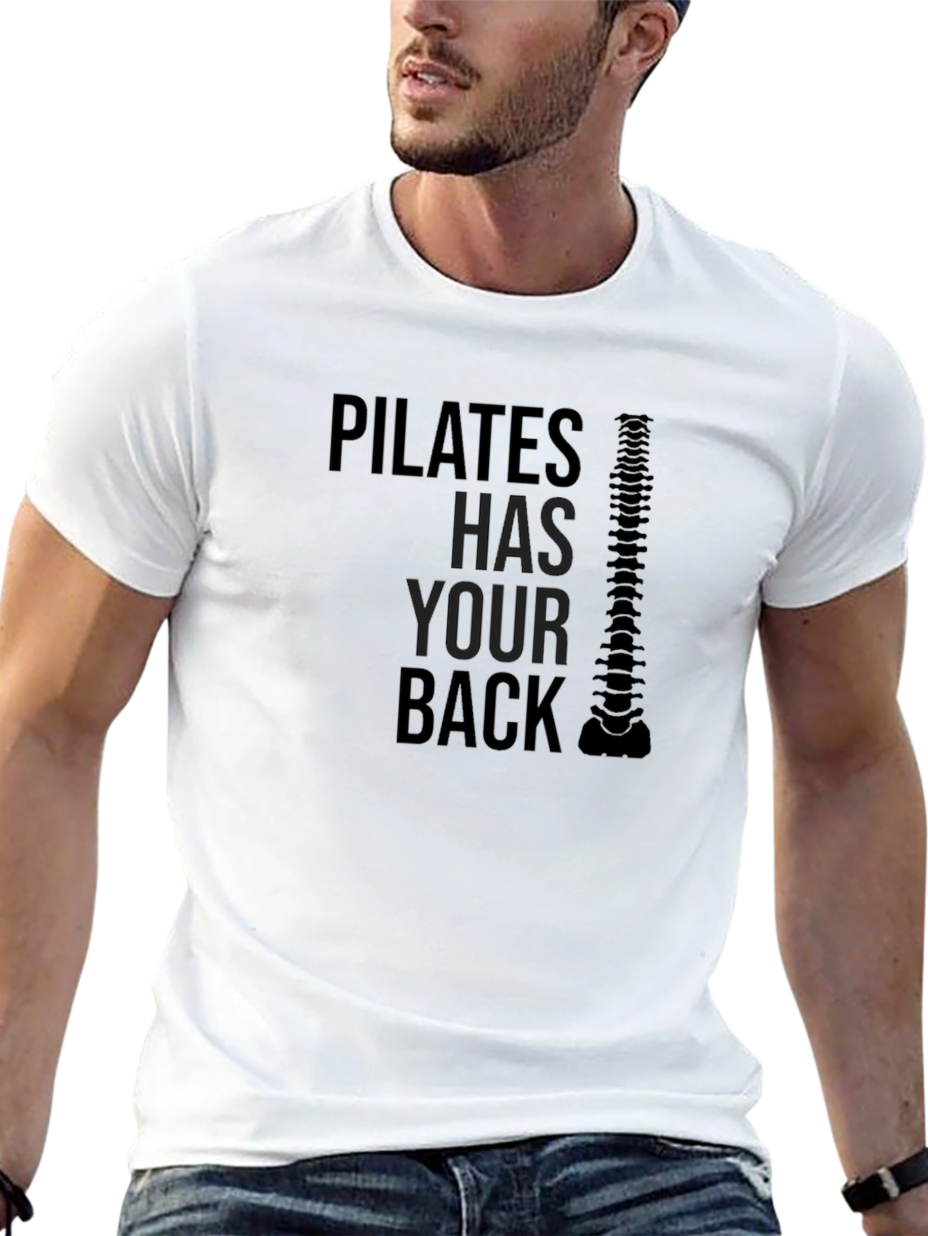 Pilates Has Your Back T-Shirt - Spine Design