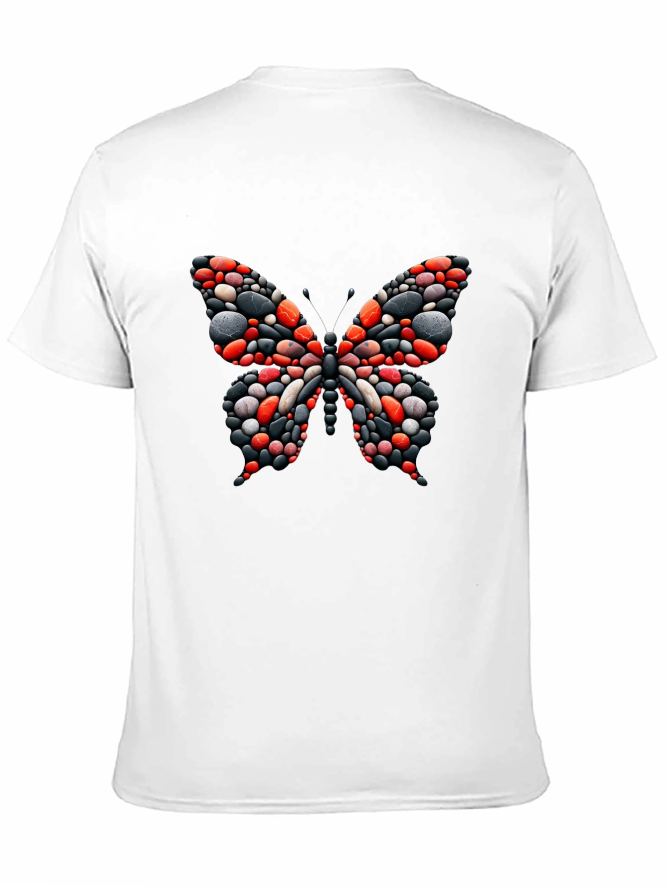 Butterfly Stone Art Black T-Shirt
