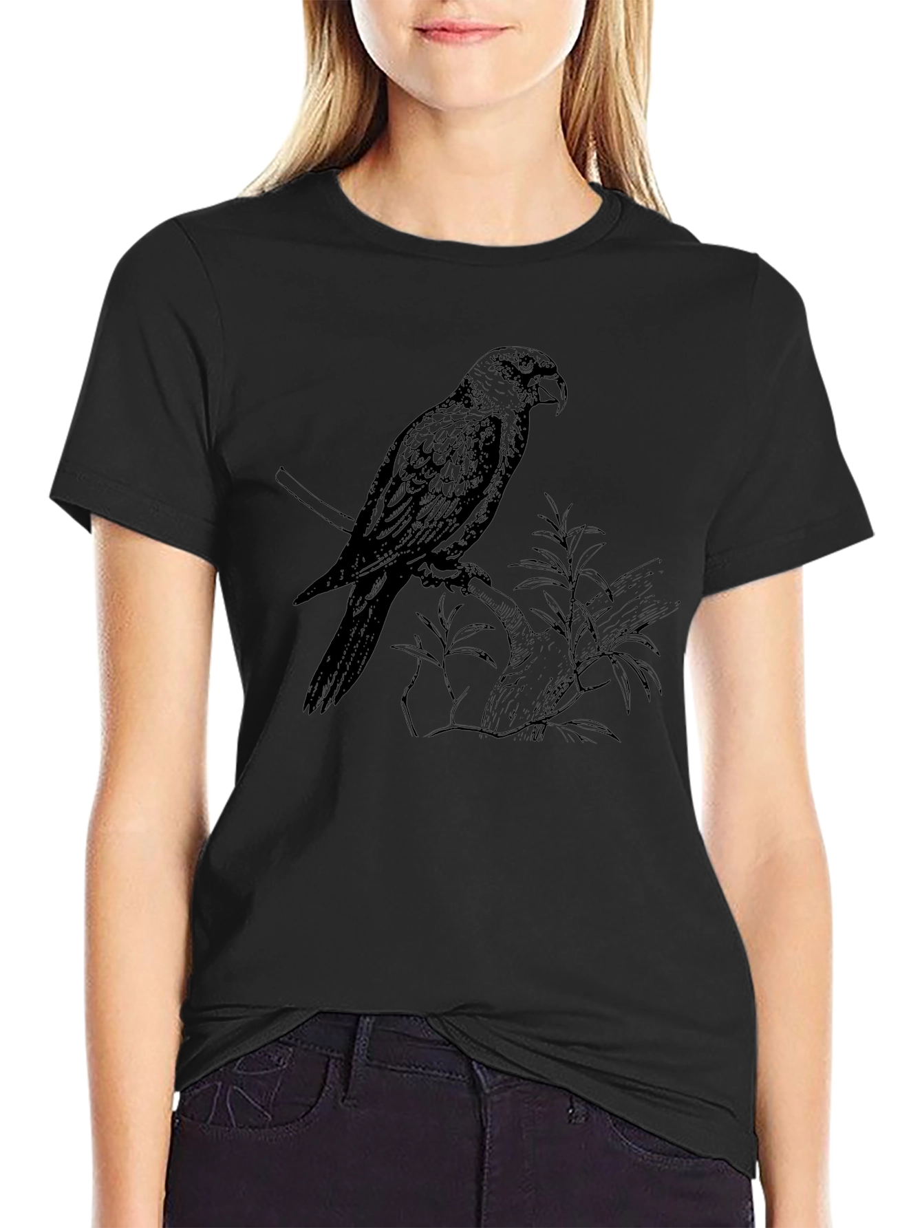 Parrot Graphic Tee - Stylish Bird Print T-Shirt