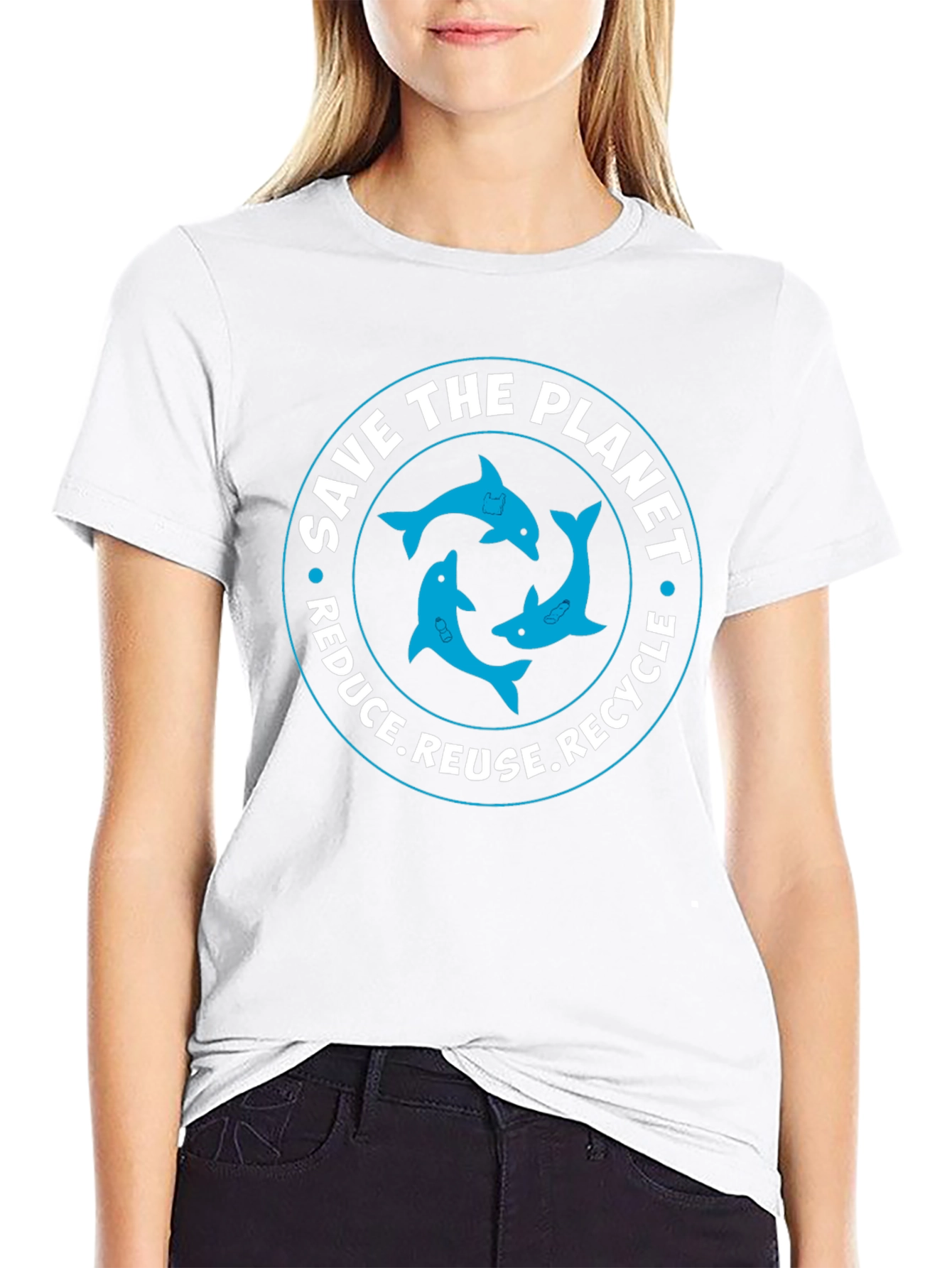 Eco-Friendly Dolphin Recycle T-Shirt