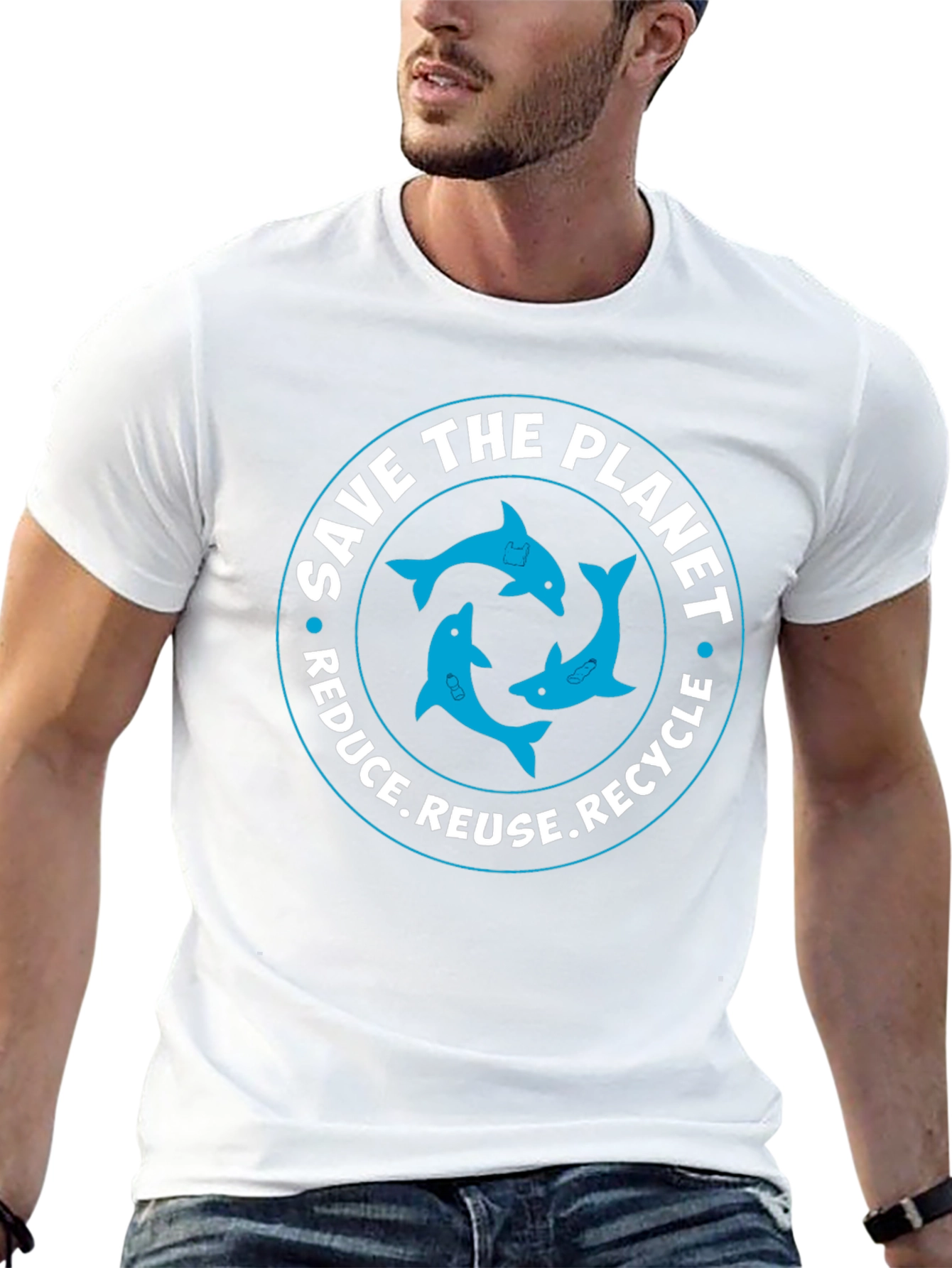 Eco-Friendly Dolphin Recycle T-Shirt