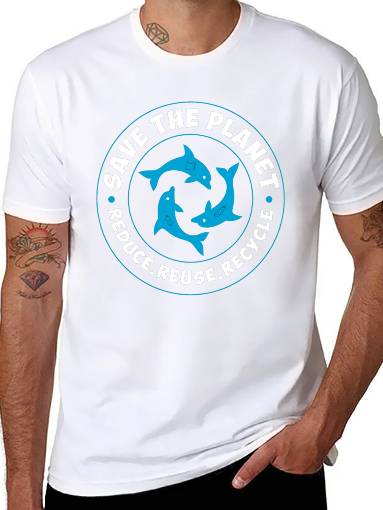 Eco-Friendly Dolphin Recycle T-Shirt